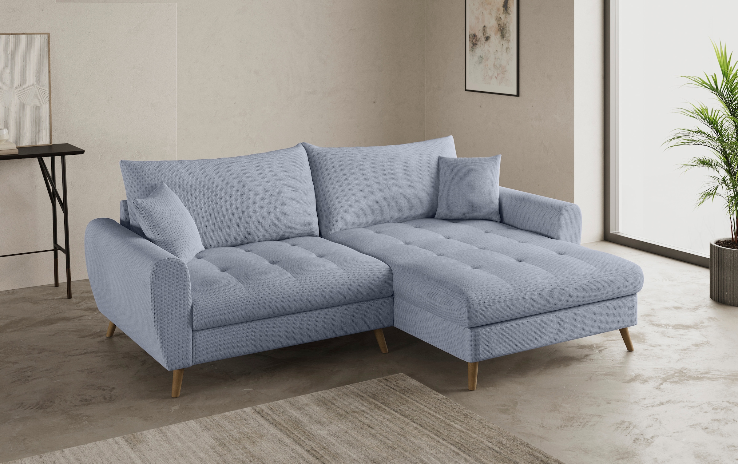 Mr. Couch Ecksofa »Blackburn II L-Form«, Wahlweise mit Kaltschaumpolsterung bis 140 kg belastbar