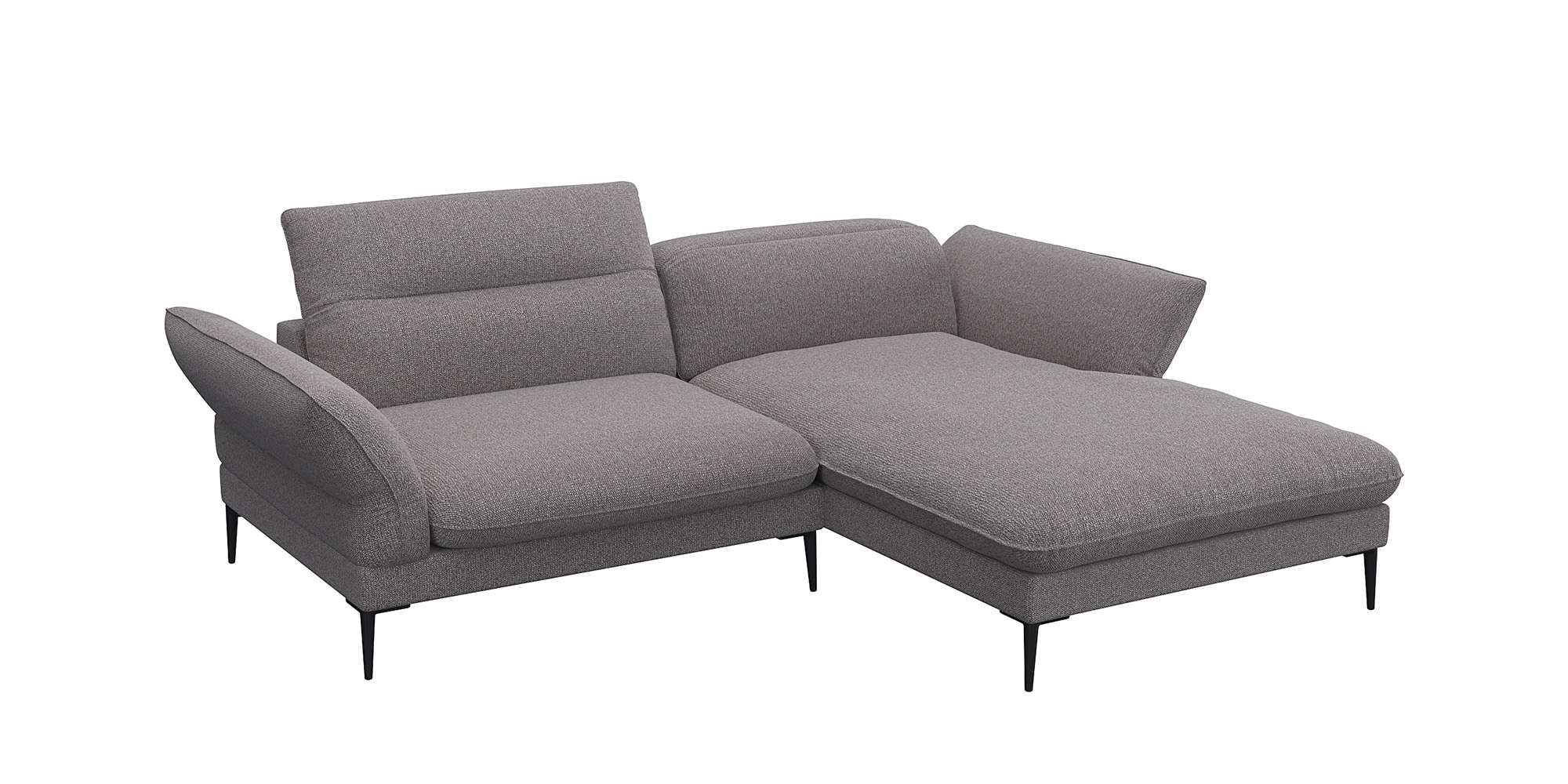 FLEXLUX Ecksofa »Salino, Funktionssofa mit Recamiere, Relaxsofa, L-Form«, mit Arm- und Kopfteilverstellungen, Kaltschaum im Sitz, B/T 245/182 cm