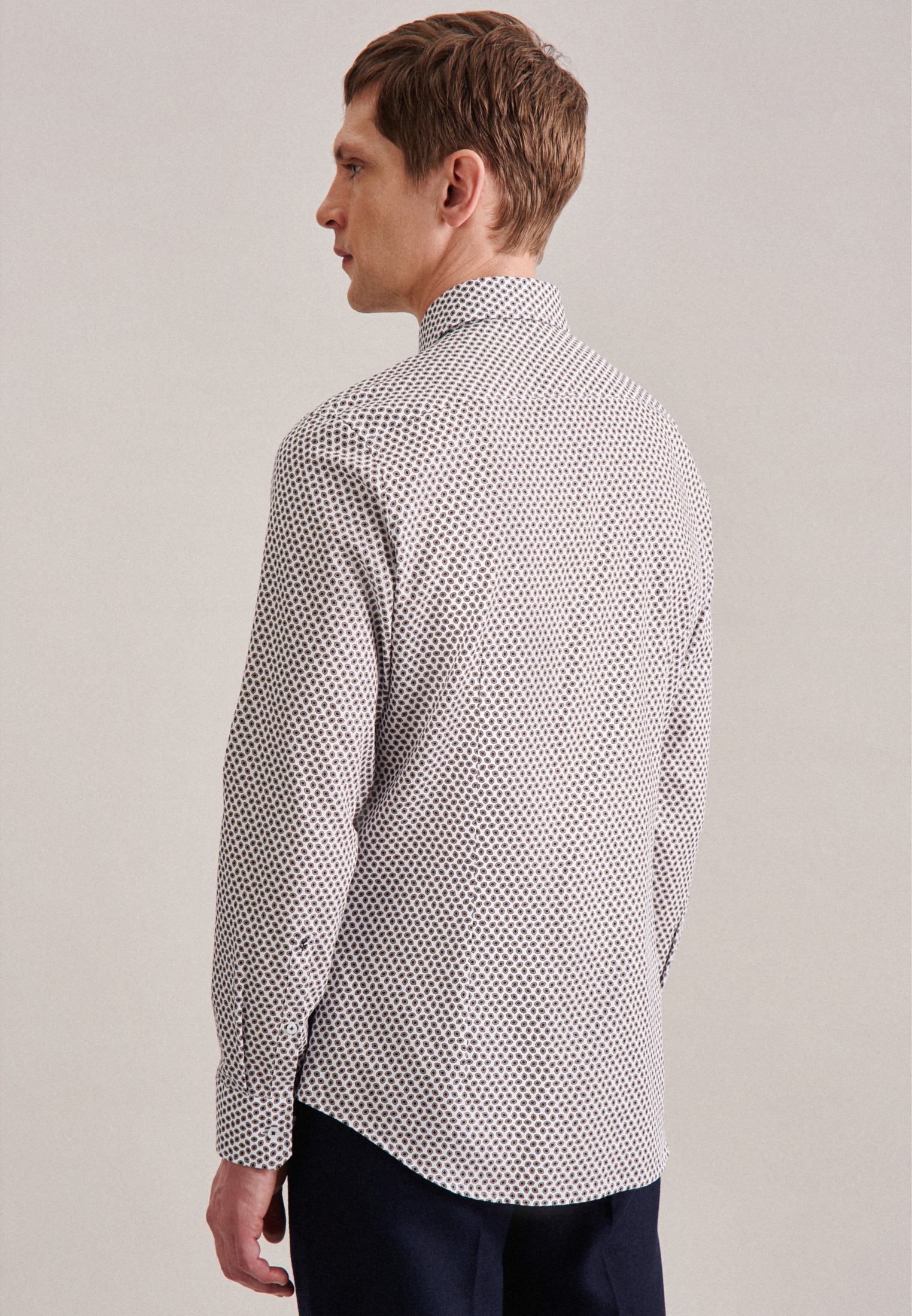 seidensticker Businesshemd "Slim" Slim 1/1 Kentkragen Druck günstig online kaufen