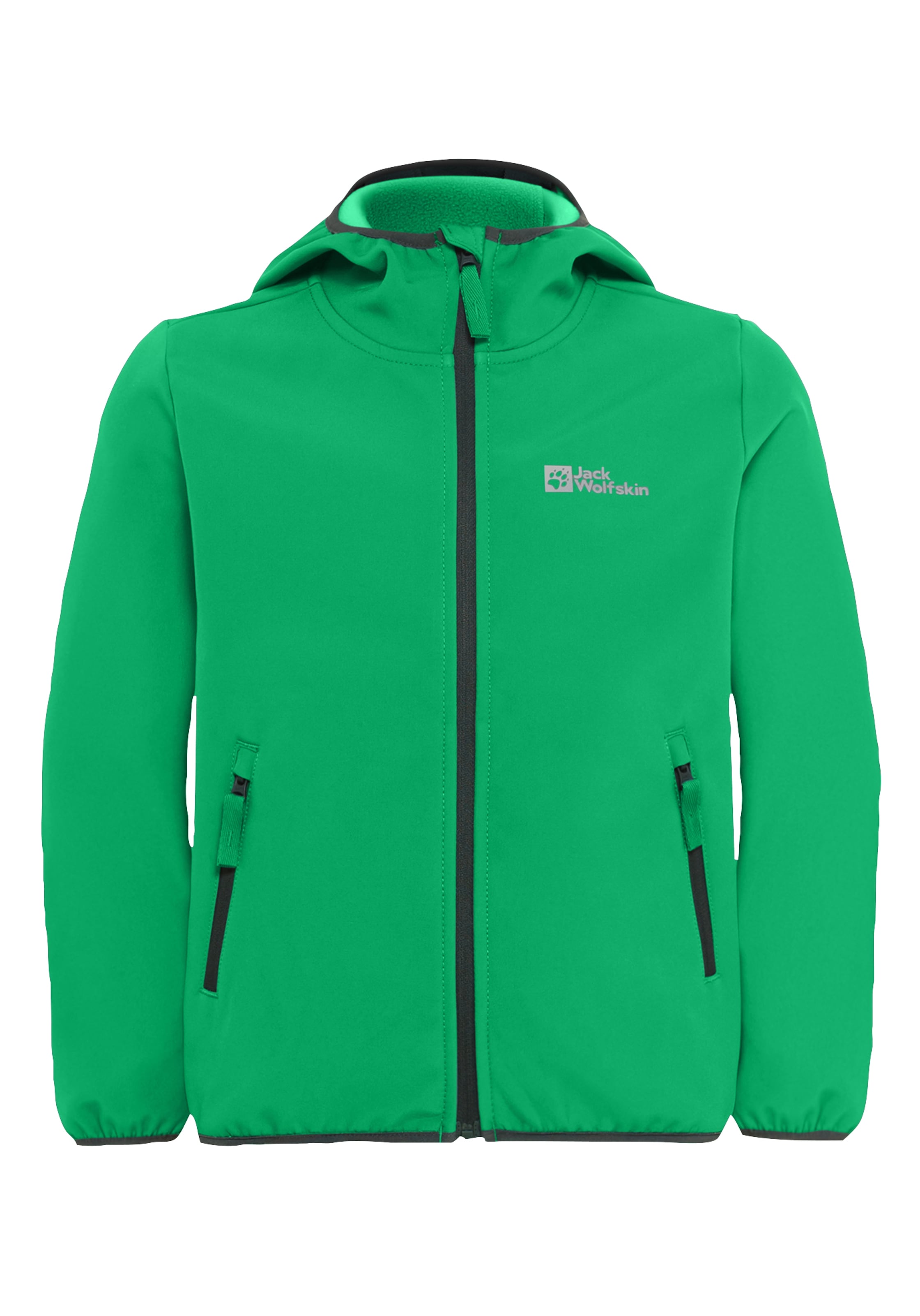 Jack Wolfskin Softshelljacke »FOURWINDS JACKET KIDS«, mit Kapuze, Winddicht, atmungsaktiv, Übergangsjacke
