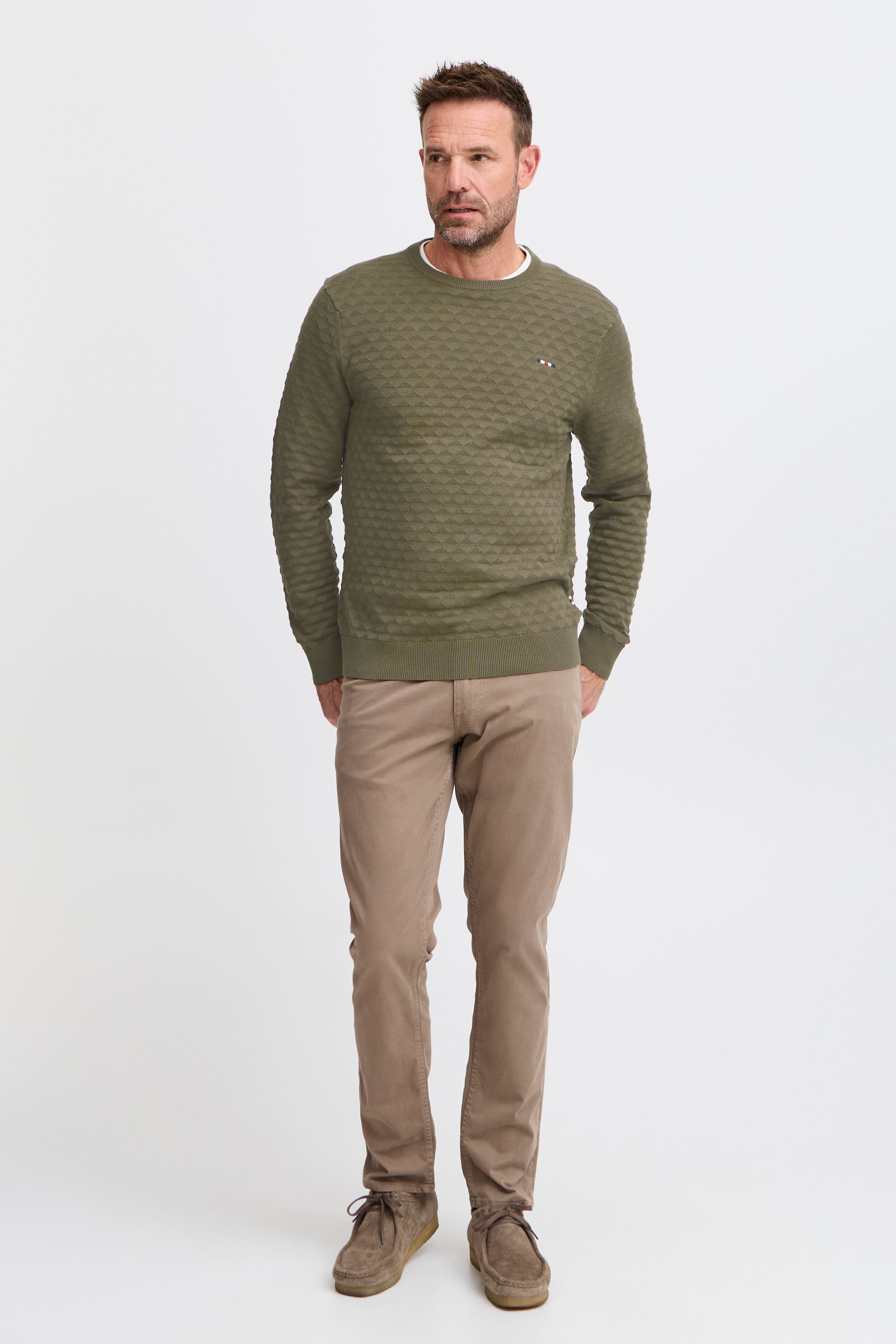 FQ1924 Strickpullover "Strickpullover FQKYLE structure crewneck knit" günstig online kaufen