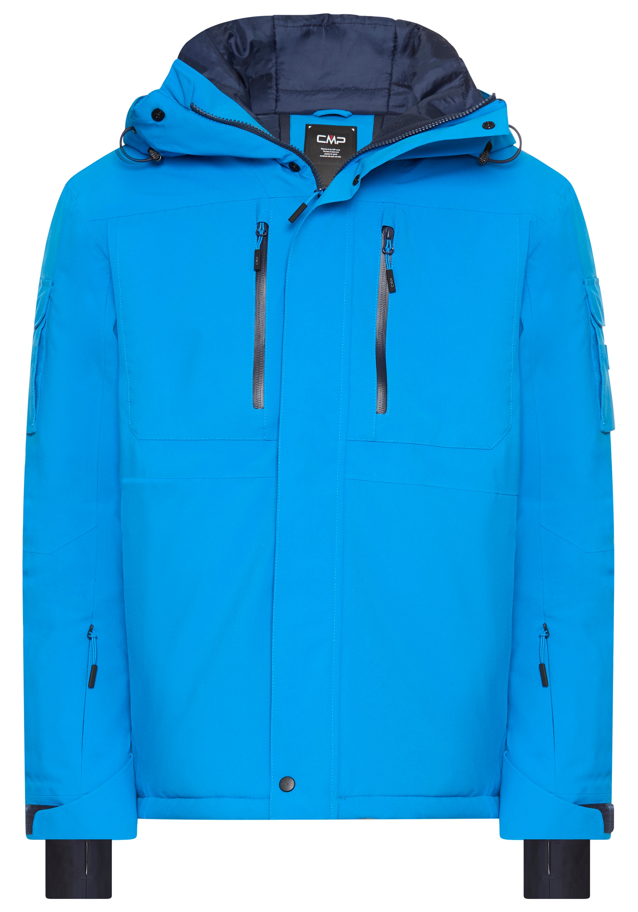 Winterjacke CMP, Herren, Gr. 52, blau (royal blau), Obermaterial: 100% Polyester. Futter: 100% Polyester. Wattierung: 100% Polyester, Jacken Winterjacke, wind- und wasserabweisend, mit Kunstfaserpolsterung 3