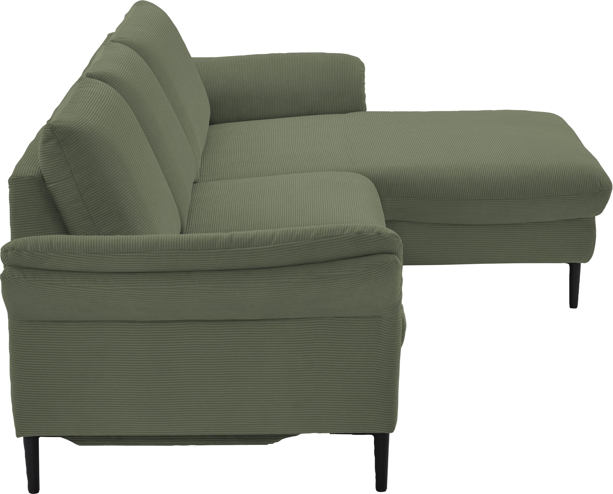 Places of Style Ecksofa »Sarsina: mit Tonnentaschen-Federkern, perfekt zum Entspannen L-Form«, inklusive 1 motorischen Relaxfunktion mit Herz-Waage-Beschlag