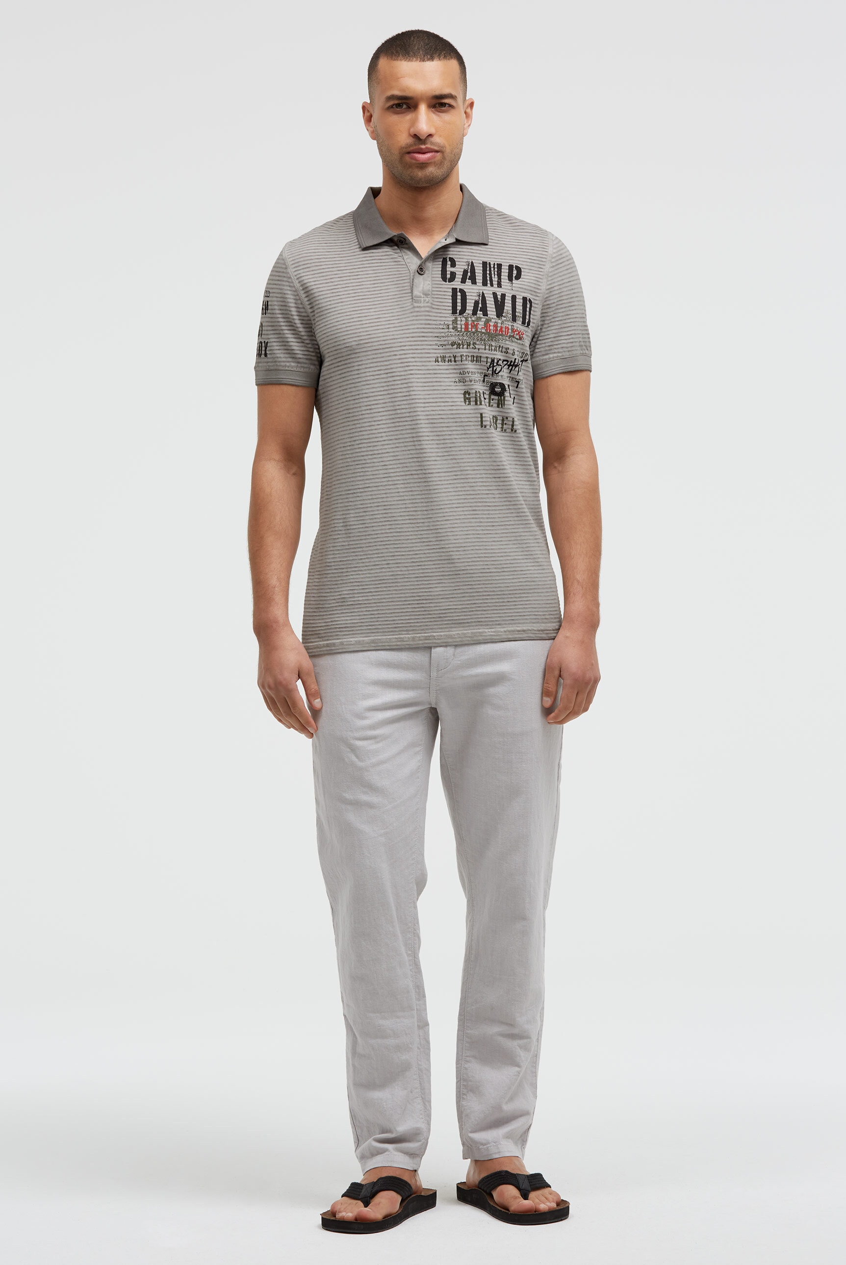 CAMP DAVID Poloshirt mit Seitenschlitze