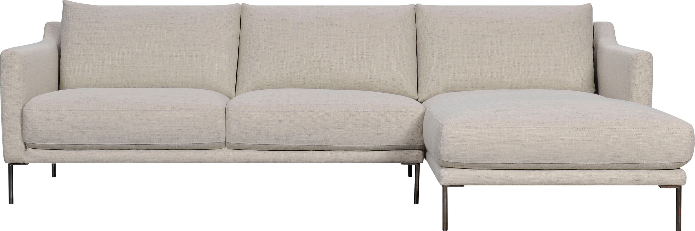 Leonique Ecksofa "Denver" Ecksofa, L-Form rechts, Stoff beige, abwaschbar, günstig online kaufen