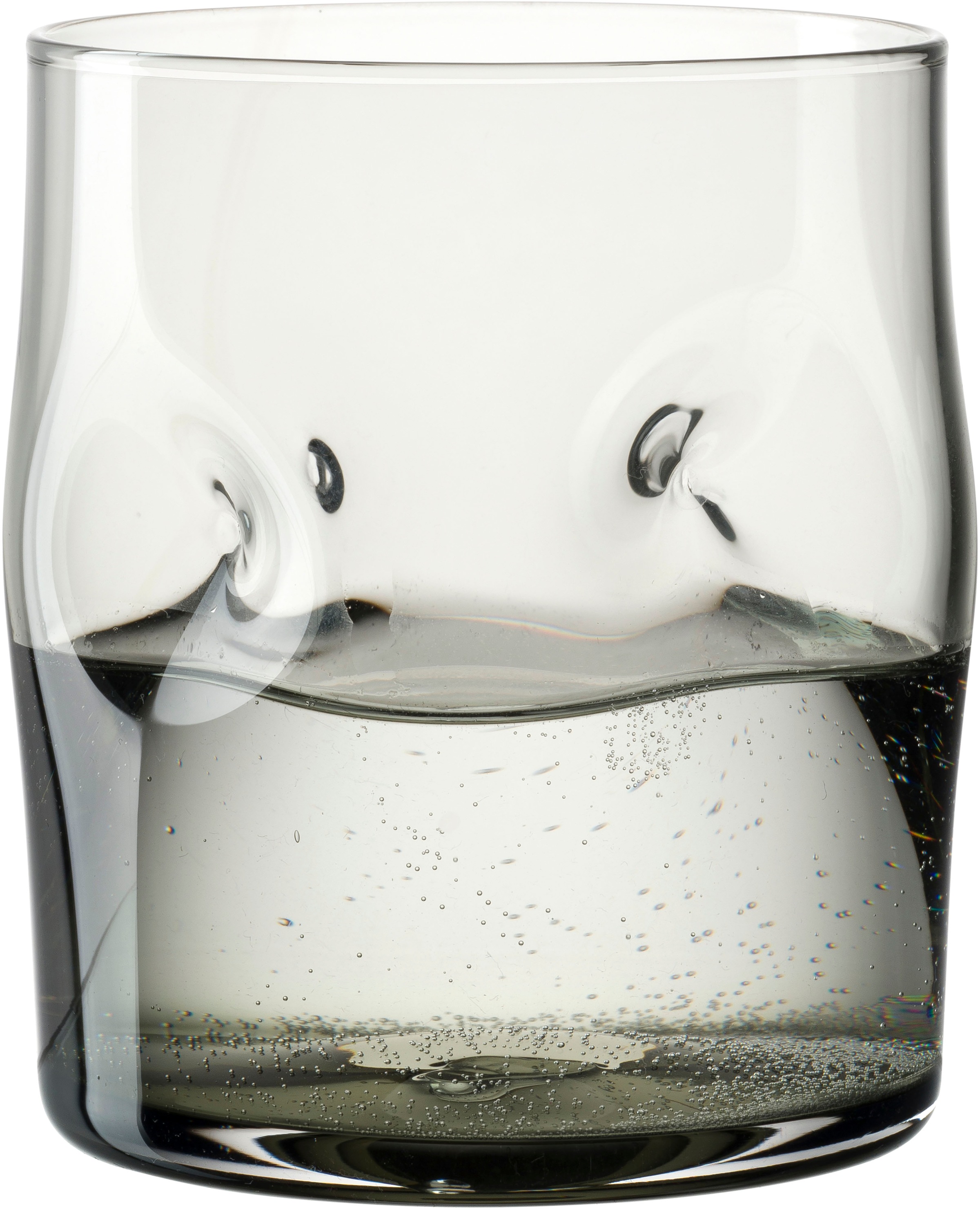 LEONARDO Gläser-Set »Trinkglas VESUVIO, 300 ml, 4er-Set«, (Set, 4 tlg.), konische Form, markantes Design - mit Einquetschungen