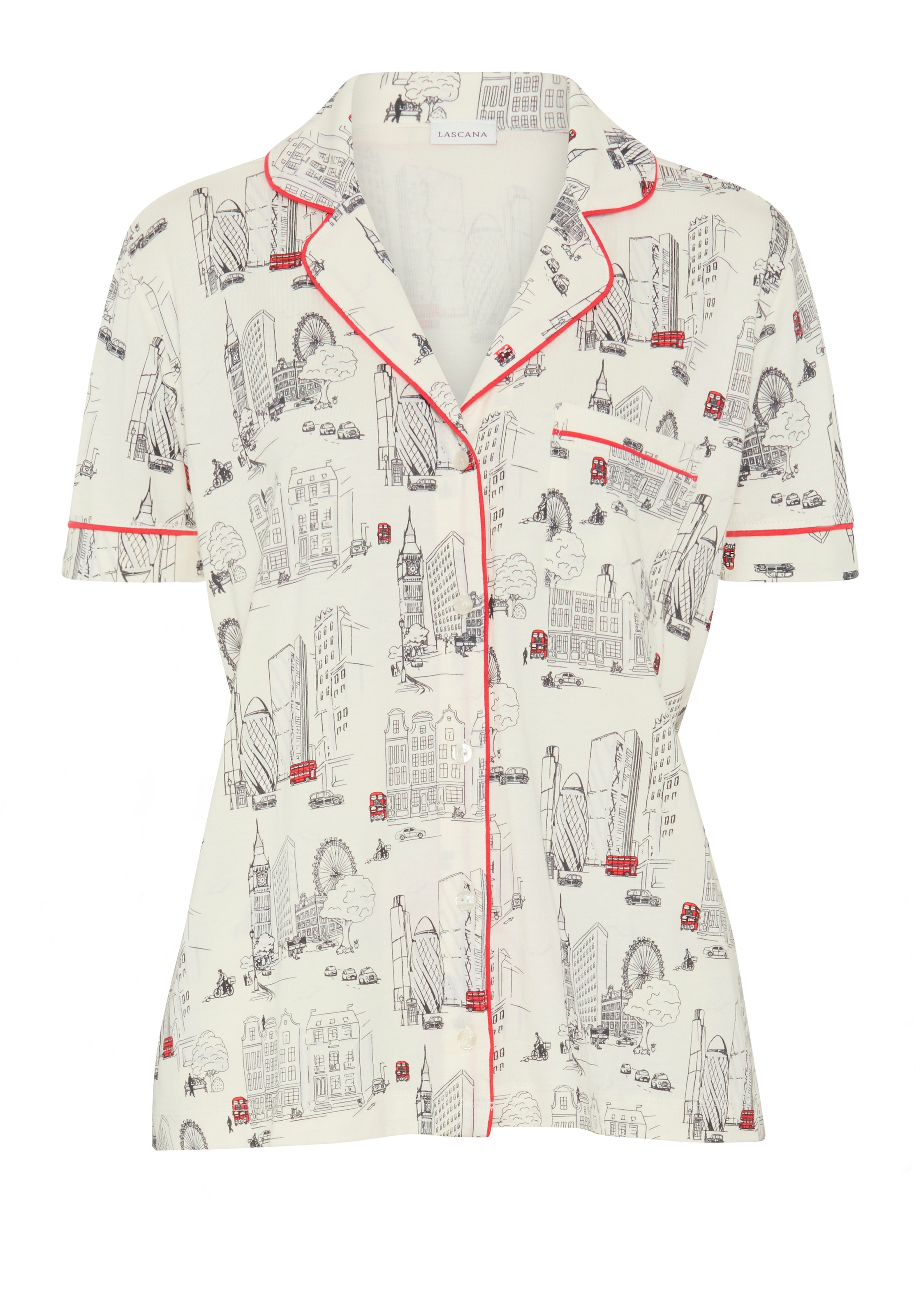 Vivance Dreams by Lascana Pyjama Set, 2 mit London-Städtedruck