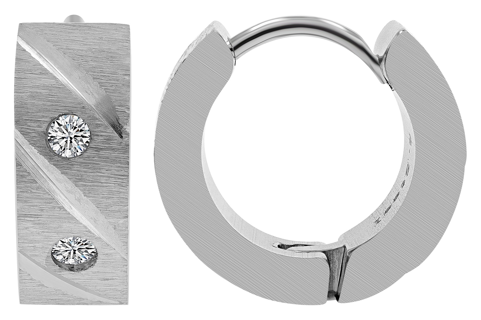 Adelia´s Paar Creolen "Damen Ohrringe – Creole aus Edelstahl mit Strass Ste günstig online kaufen