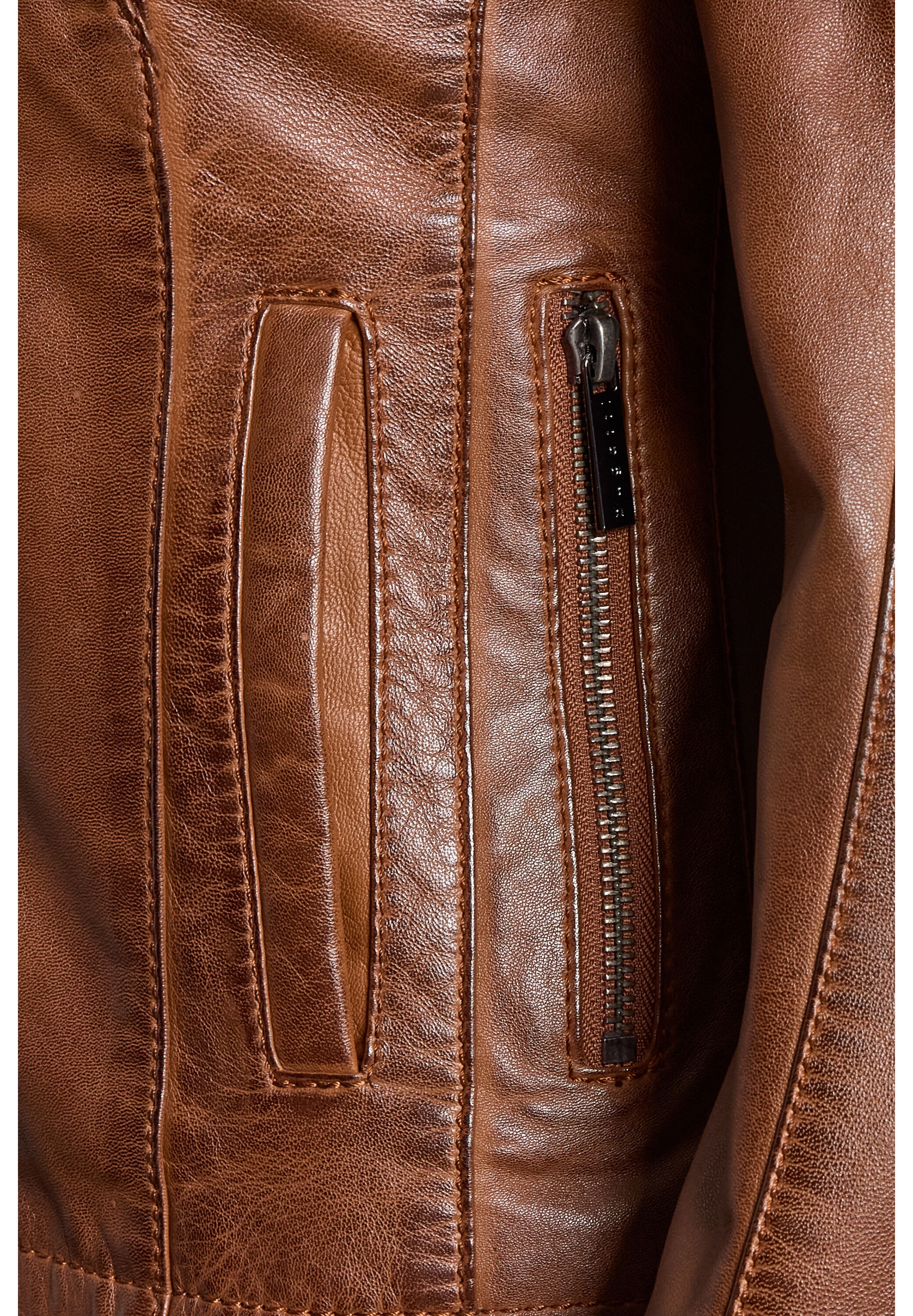 bugatti Lederjacke »bugatti Lederjacke« ohne Kapuze Taillierter Schnitt