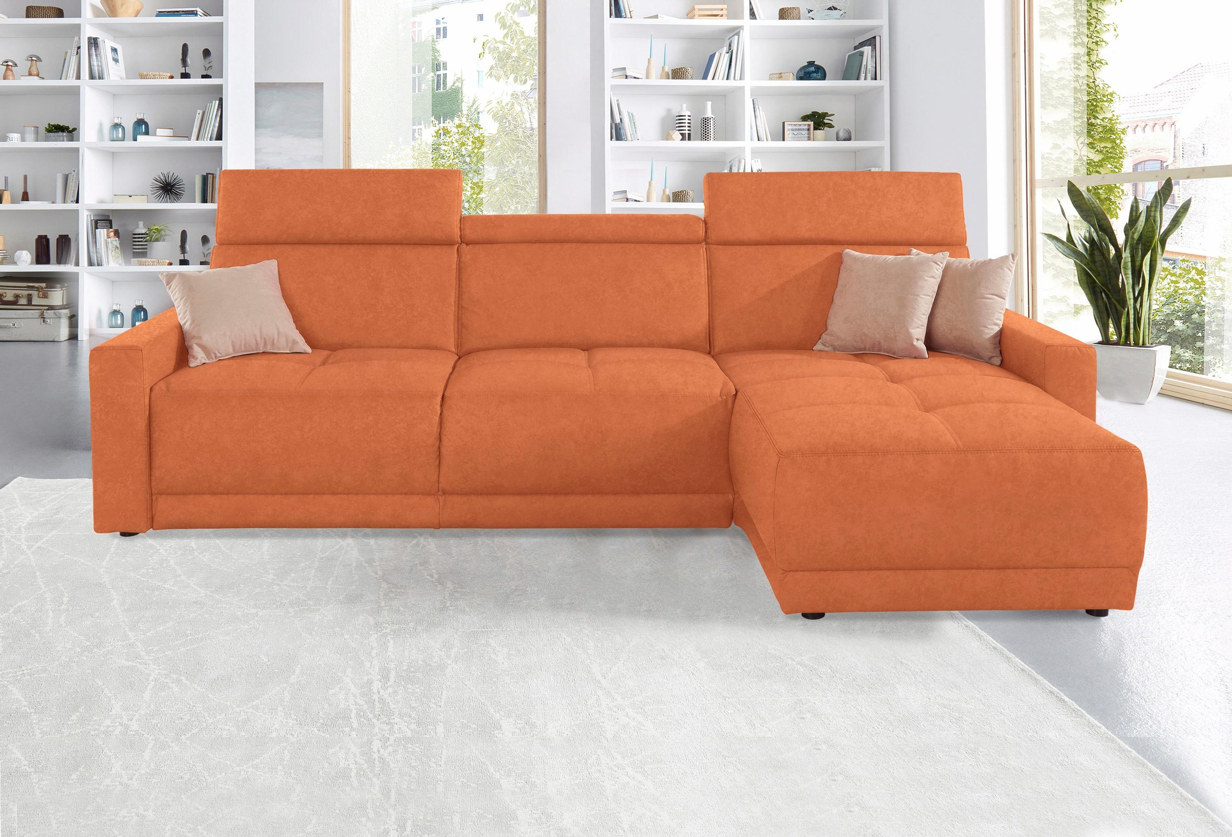 DOMO collection Ecksofa "Ava mit moderner Sitzheftung & toller Doppelnaht, günstig online kaufen