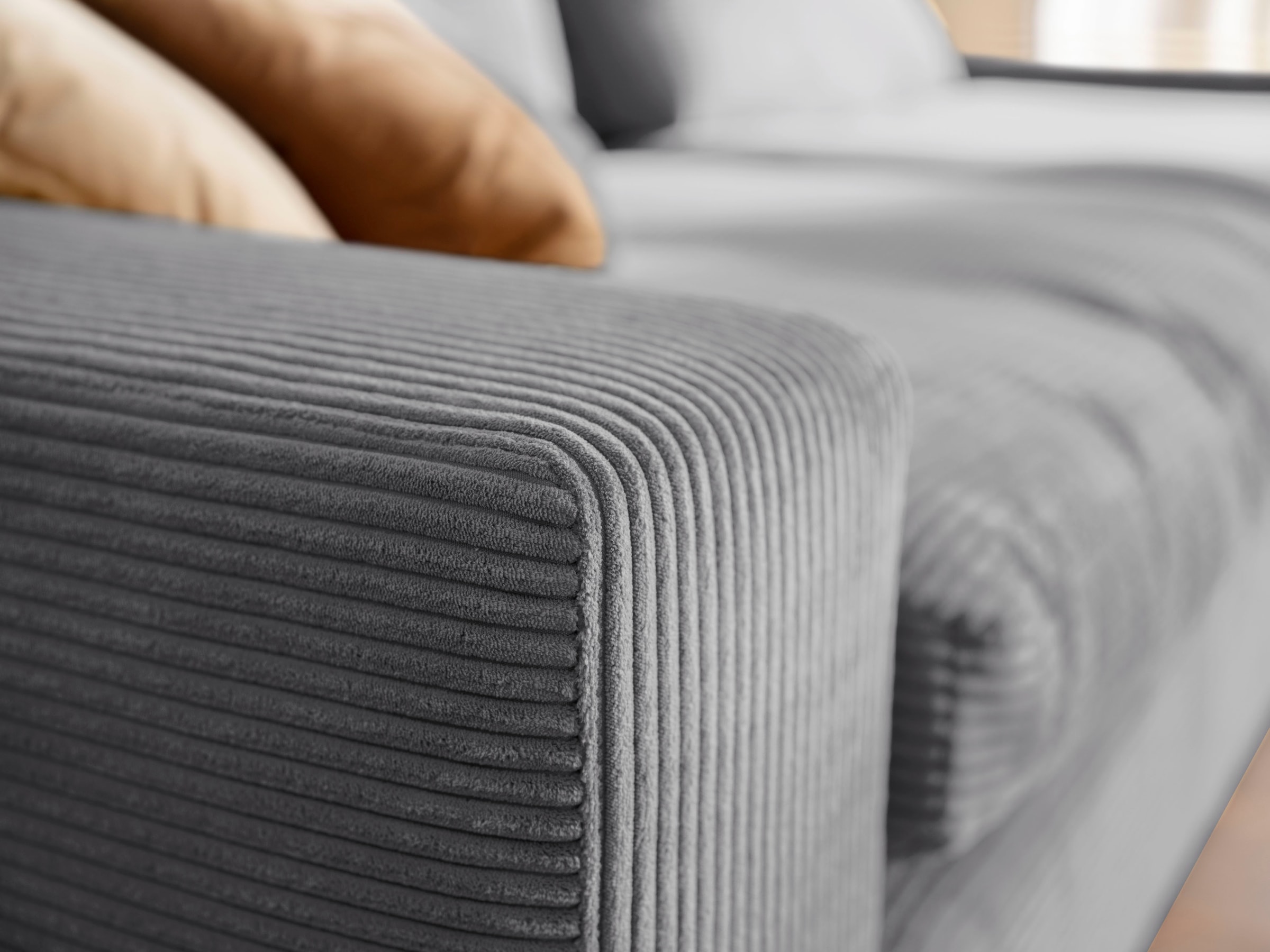 alina Big-Sofa »Sandy«, 296 cm breit und 123 cm tief, in modernem Cordstoff