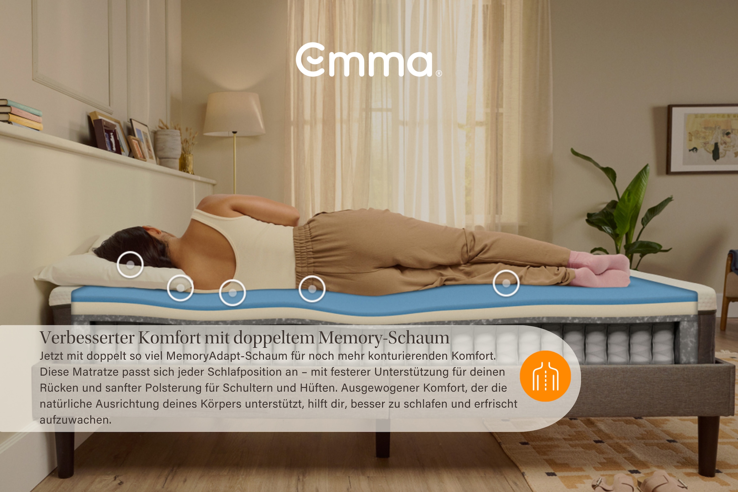 Emma Hybridmatratze »NEUHEIT: Emma Original Matratze« 25 cm hoch 1 Stk. tlg. 5-Zonen-Federn, Randschutz, waschbar, 25 cm