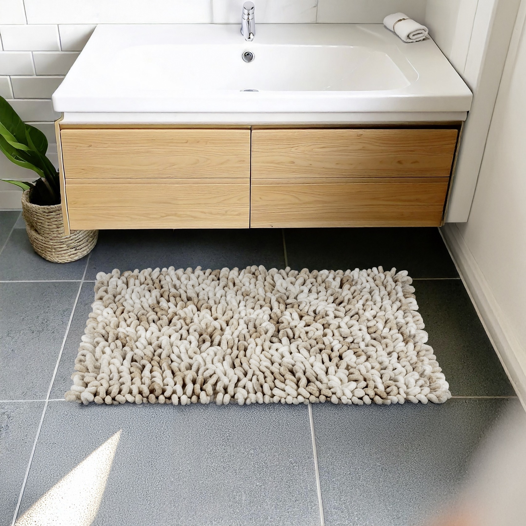 WENKO Badematte "Lerici" Höhe 60 mm rutschhemmend beschichtet günstig online kaufen