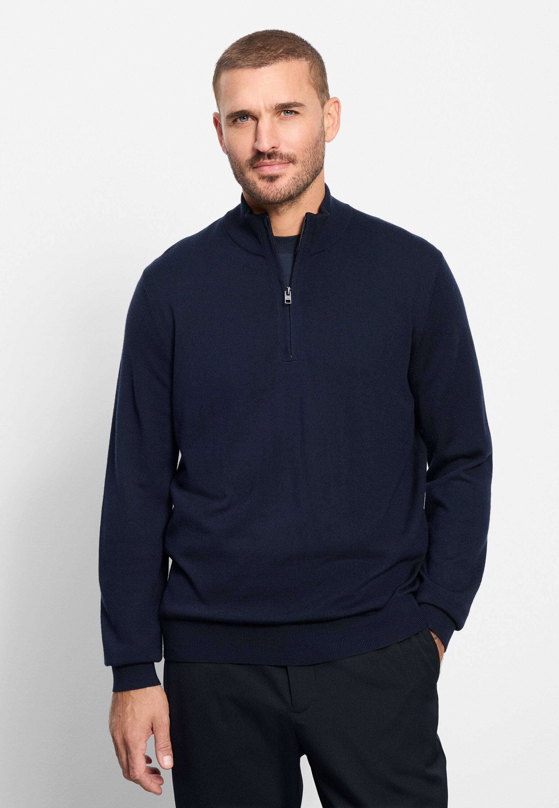 OLYMP "OLYMP Casual Strick, Troyer"