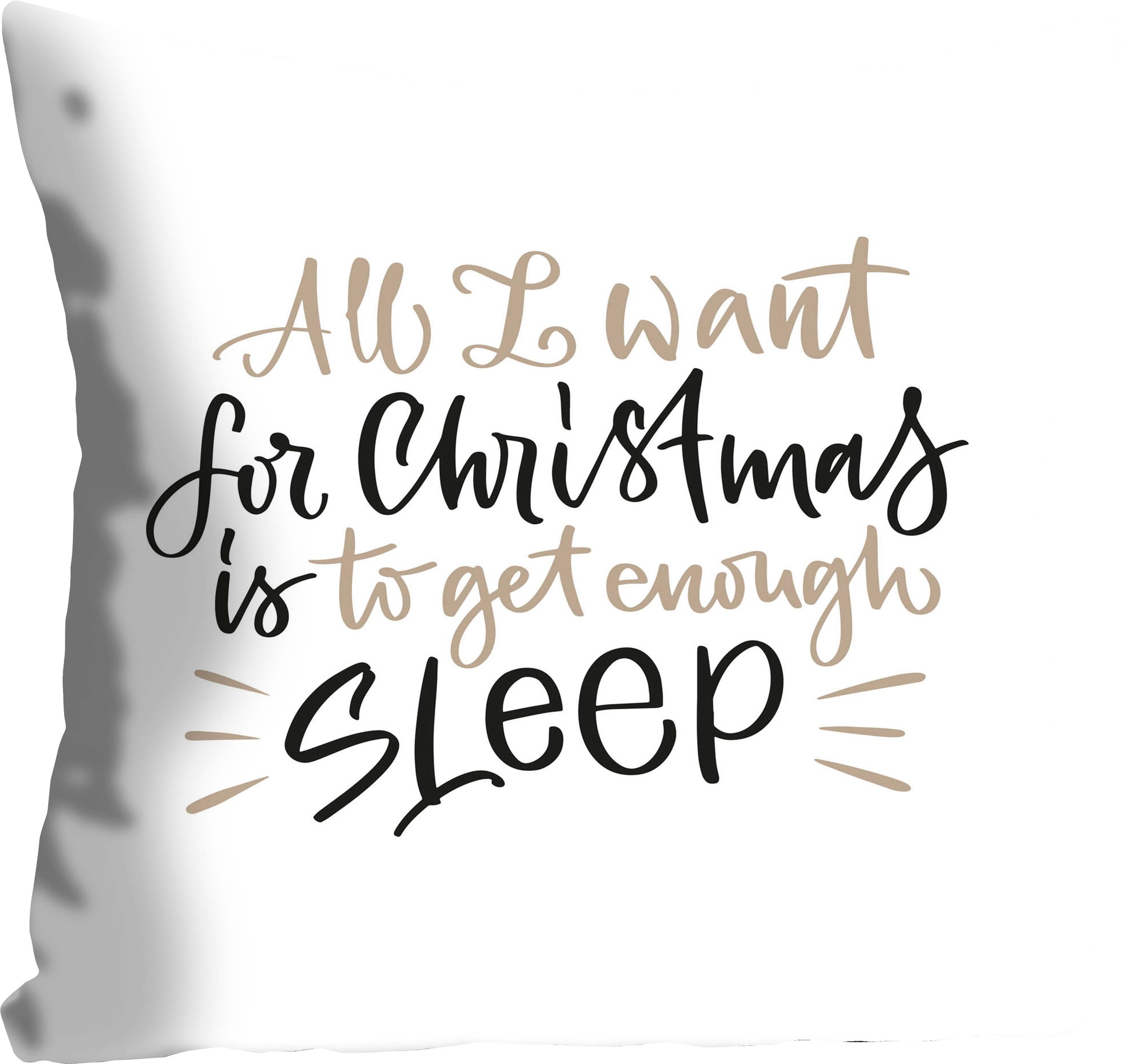 queence Dekokissen "SLEEP FOR CHRISTMAS" Kissenhülle ohne Füllung, 1 Stück günstig online kaufen