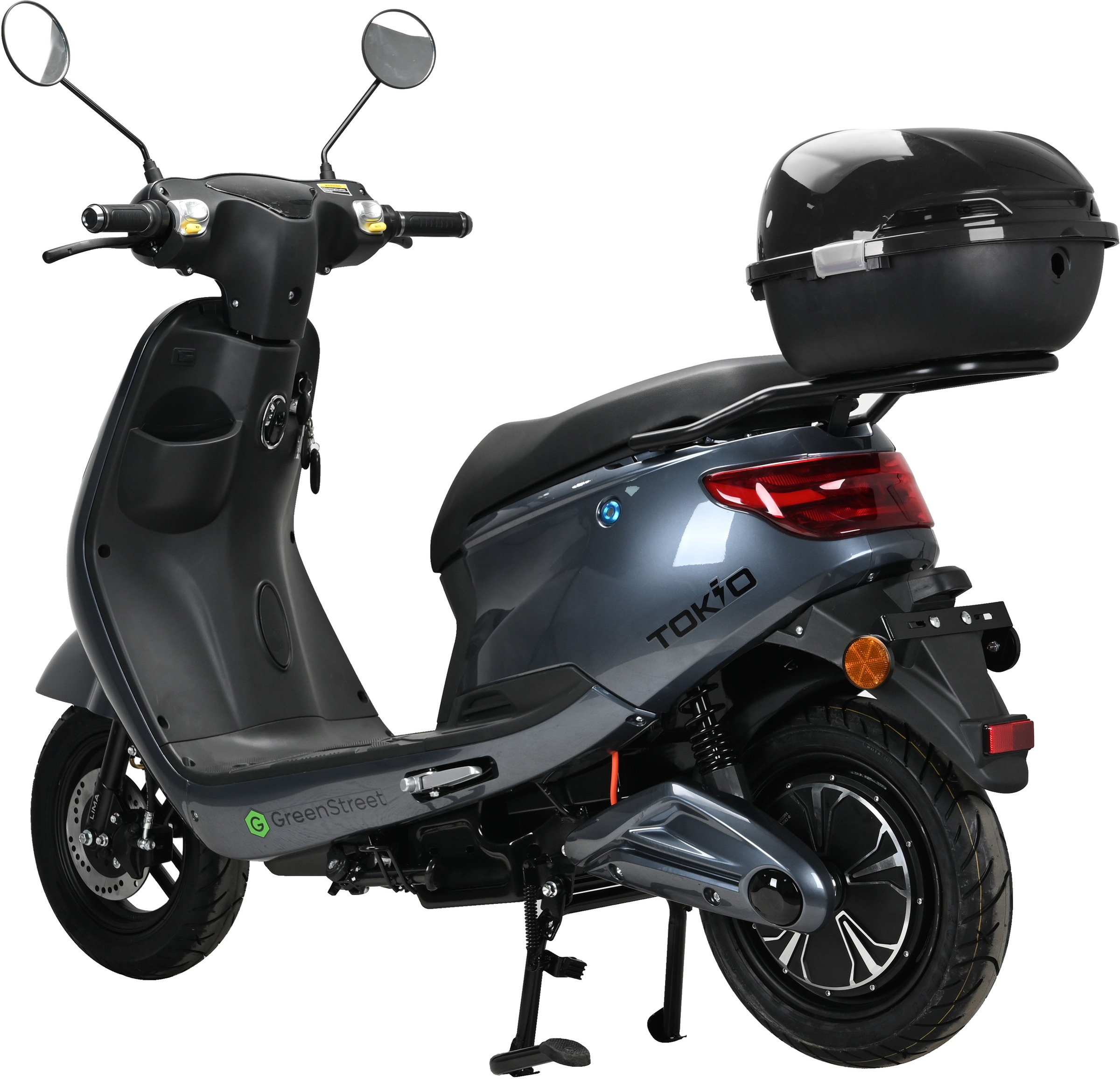 GreenStreet E-Motorroller »Tokio 1500 W + Topcase«, bis zu 50 km Reichweite, mit USB-Anschluss