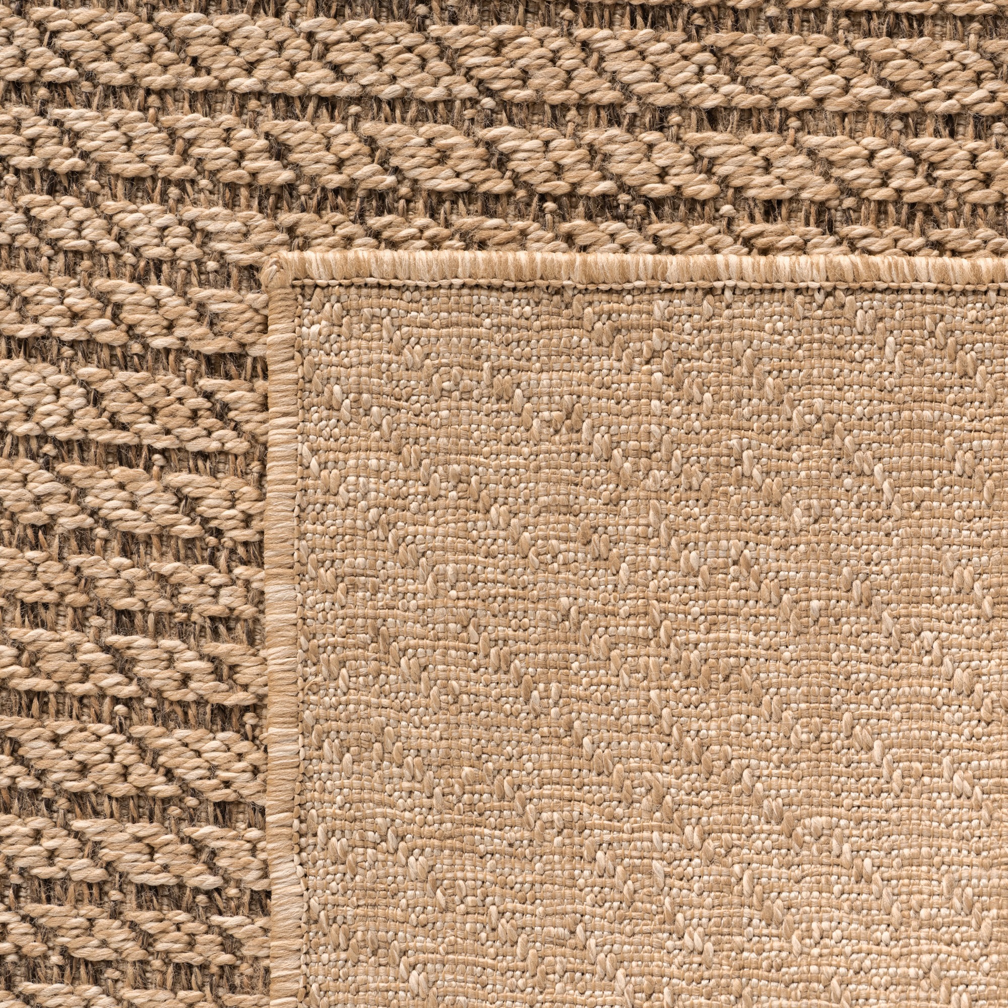 Outdoorteppich AYYILDIZ TEPPICHE "TIMBER 1404", beige, B:280cm H:5mm L:370cm, Polypropylen, Teppiche, Outdoorteppich, Läufer, In und Outdoor, Jute Sisal Optik, Wohnzimmer, Aussenbereich 2