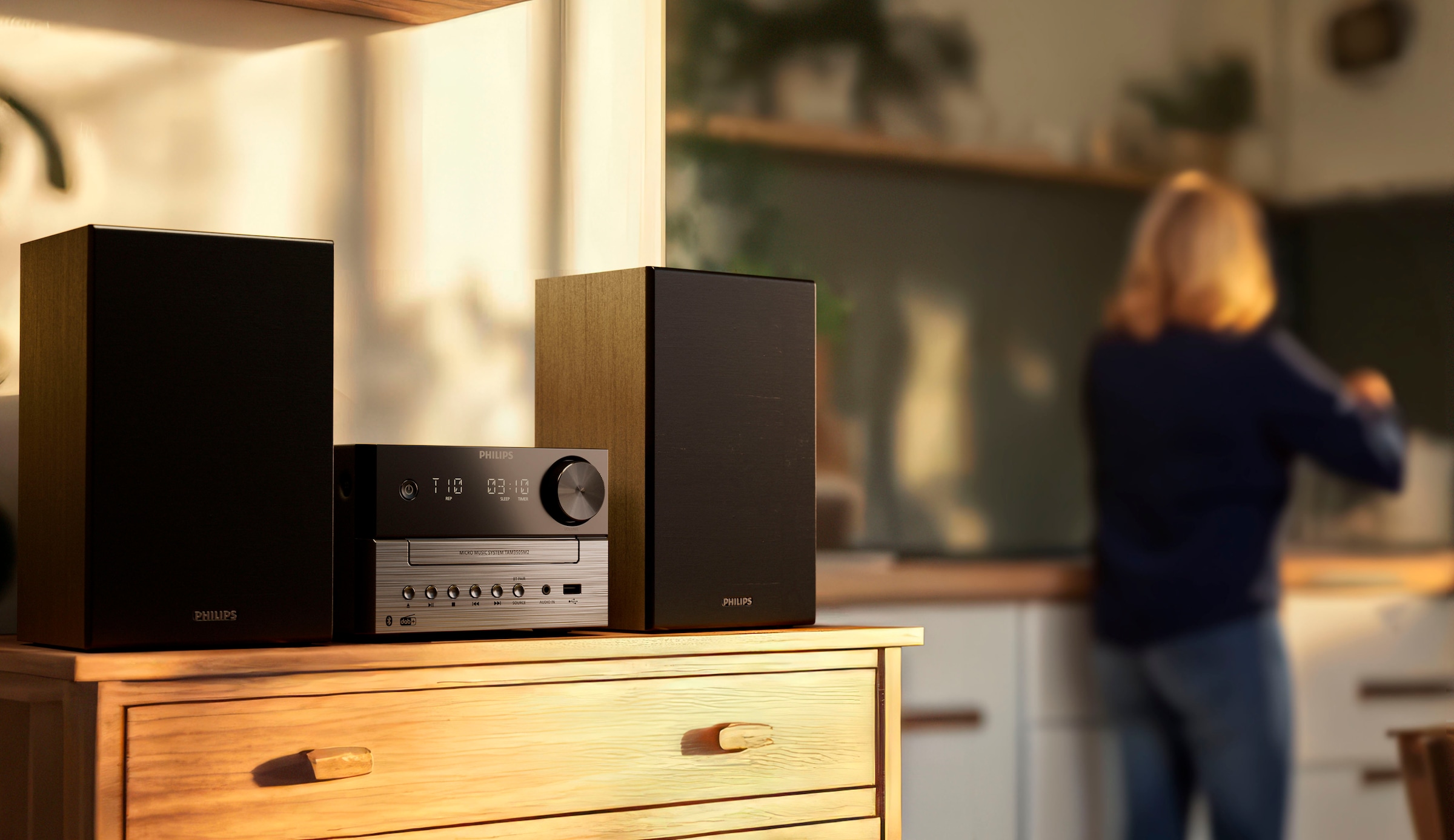 Philips Stereoanlage »TAM3505M2/12«, (Bluetooth Automatische Senderverfolgung-Digitalradio (DAB+)-FM-Tuner mit RDS 20 W)
