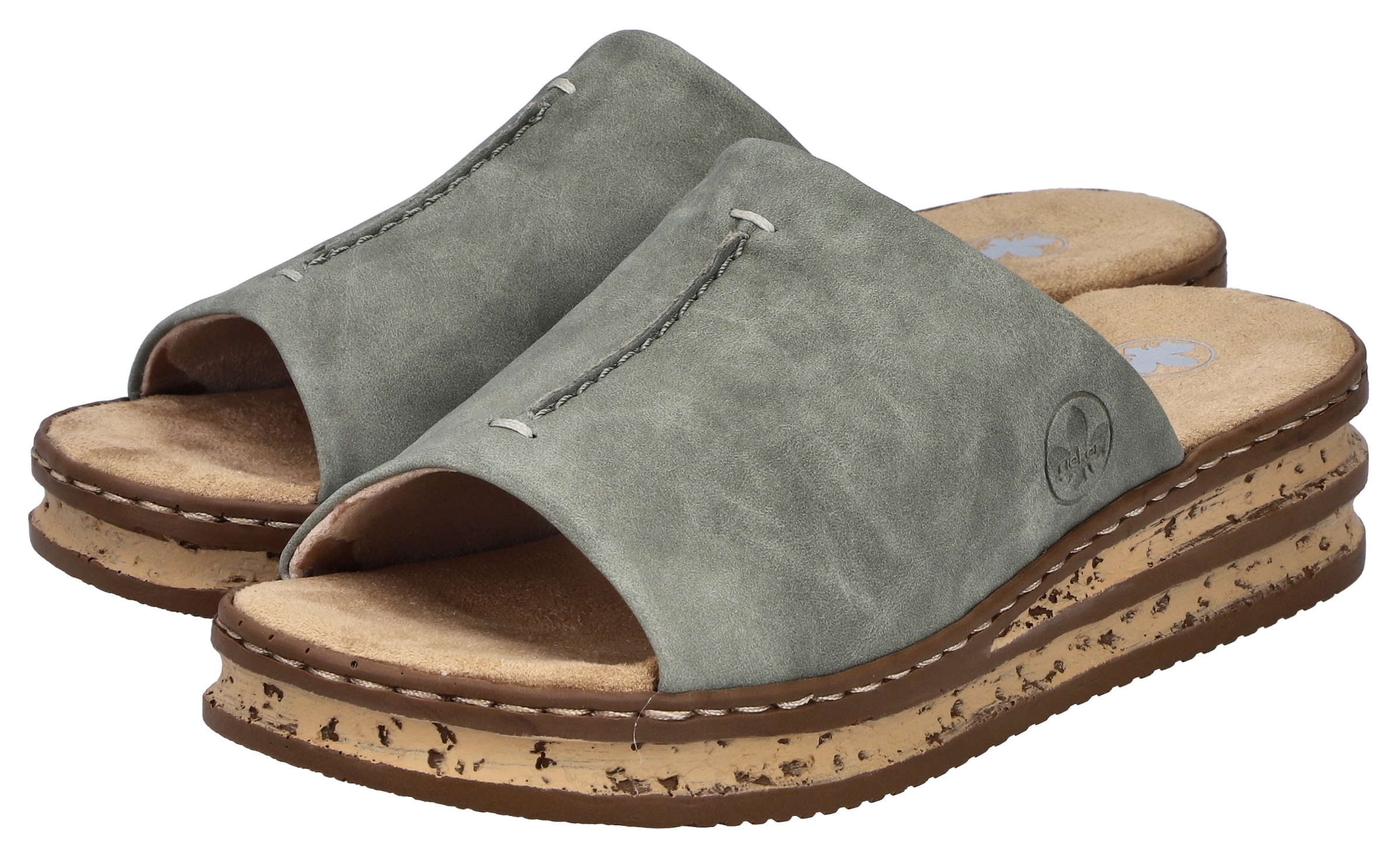 Rieker Pantolette Keilabsatz, Sommerschuh, modische Keilsohle günstig online kaufen