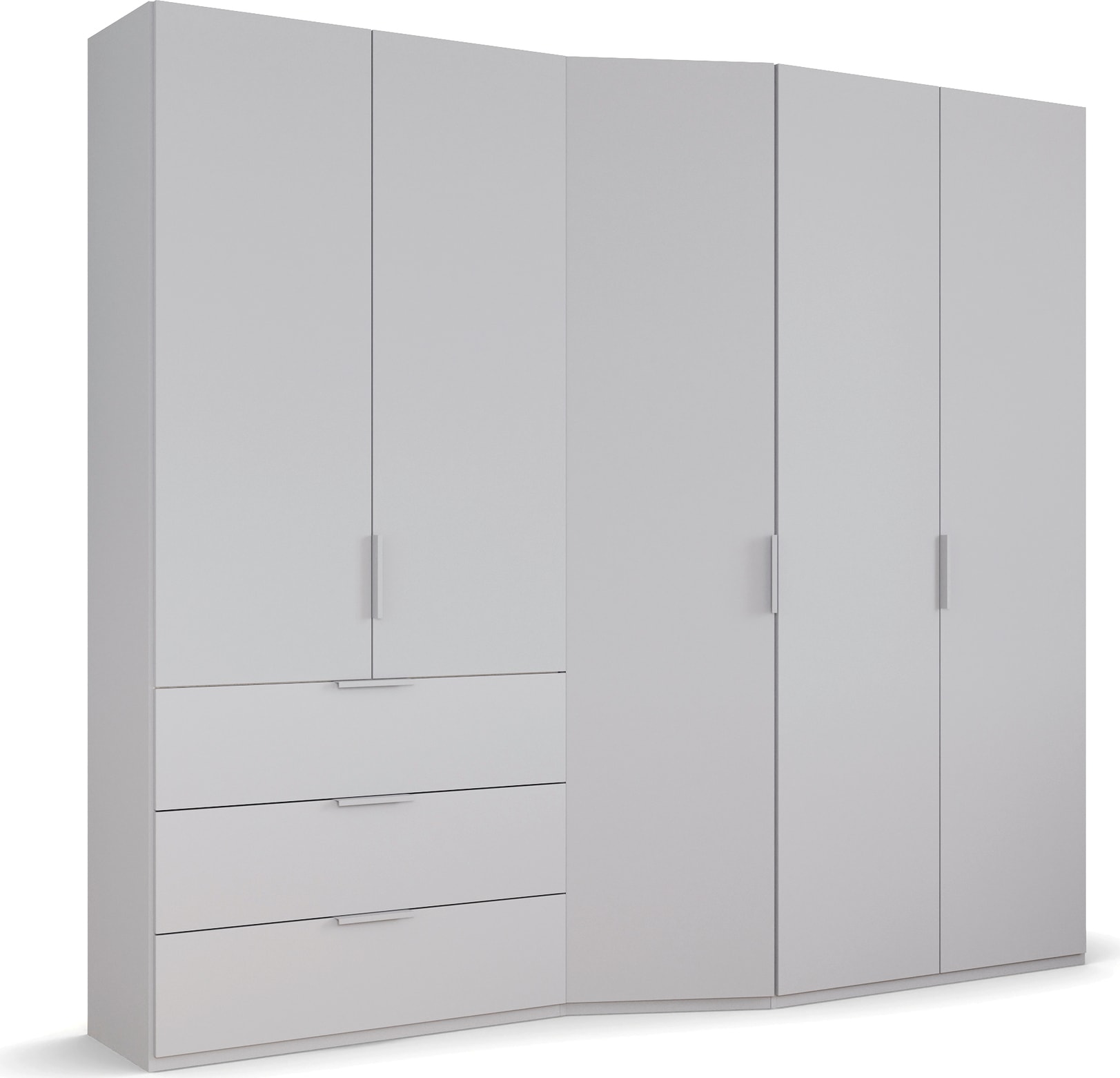 rauch "Kleiderschrank Schrank Garderobe Wäscheschrank WAVE" Breiten 247/297 cm, Höhe 222 cm, inkl. SOFT-CLOSE-FUNKTION, in 2 unterschiedlichen Tiefen, mit Soft-Close Funktion MADE IN GERMANY