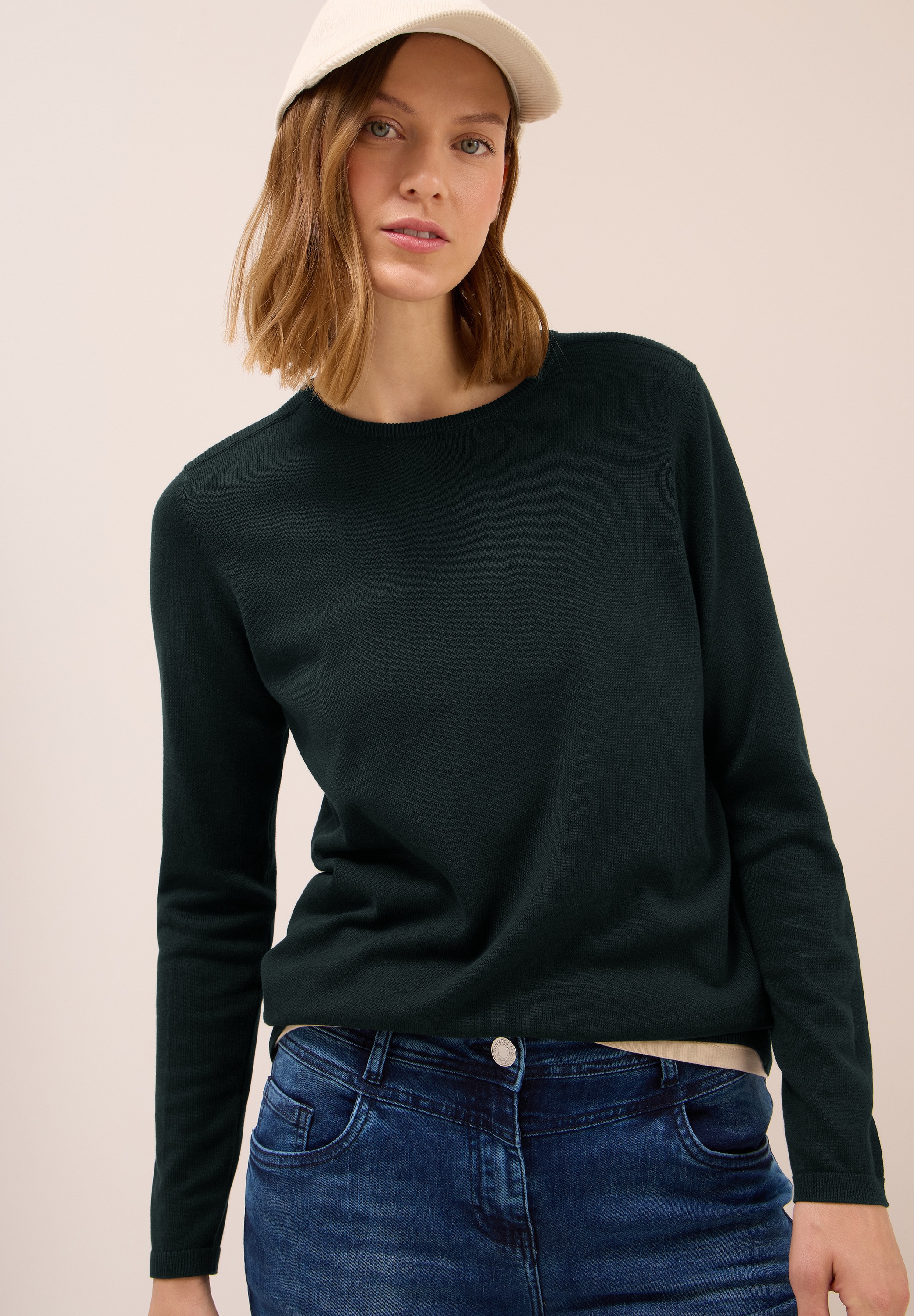 Cecil Strickpullover, mit feinem Detail an der Schulter und Viskose-Anteil günstig online kaufen