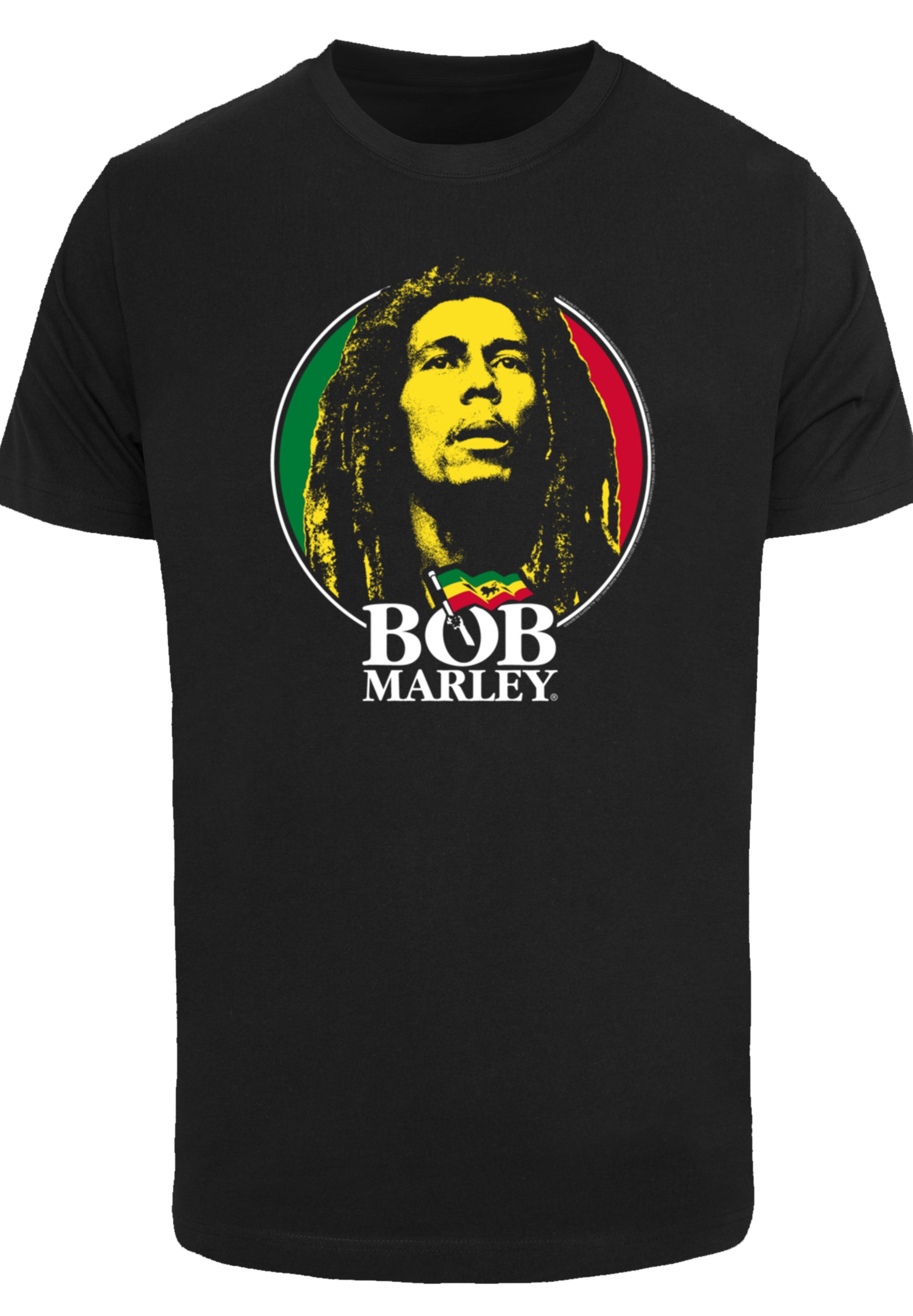 F4NT4STIC T-Shirt »Bob Marley Logo Badge Reggae Music«, Premium Qualität, Musik, By Rock Off