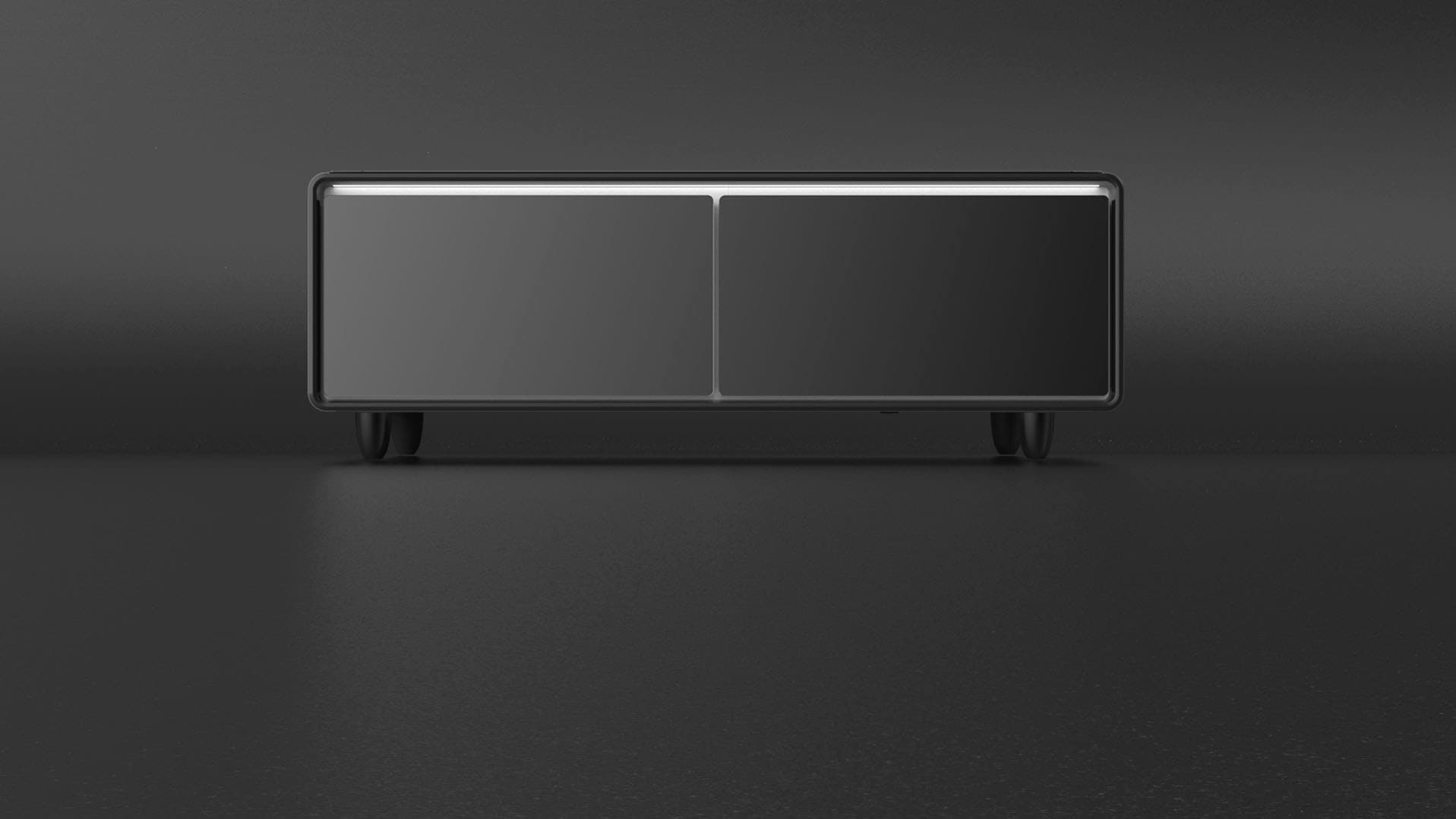 Caso Getränkekühlschrank »792 Sound & Cool Black«, 792, 46 cm hoch, 130,5 cm breit, Loungetisch mit Kühlfächern, Soundbar und Lademöglichkeiten