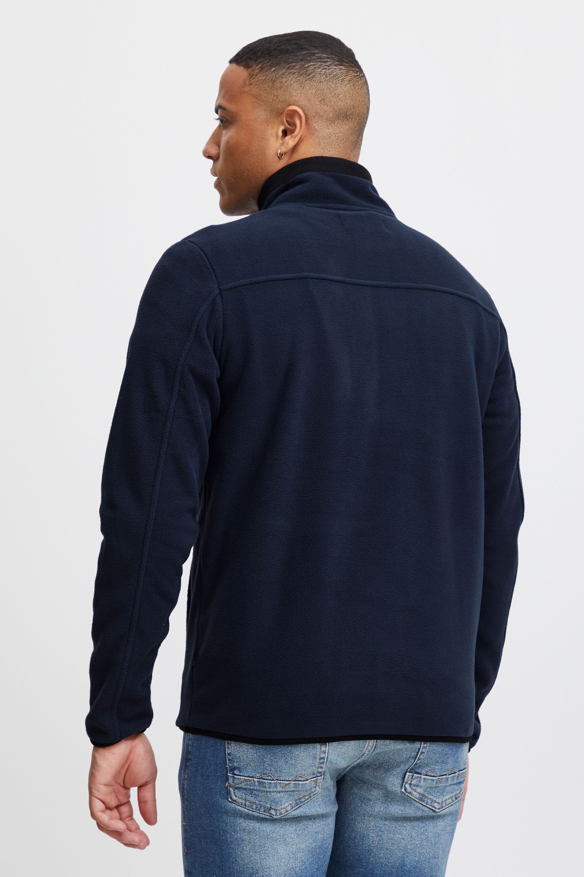 Cardigan BLEND "BHFloren", Herren, Gr. L, marineblaus, Fleece, 100% Polyester, unifarben, regular fit, Bündchen, Strickjacken, Gemütliche Fleecejacke 6