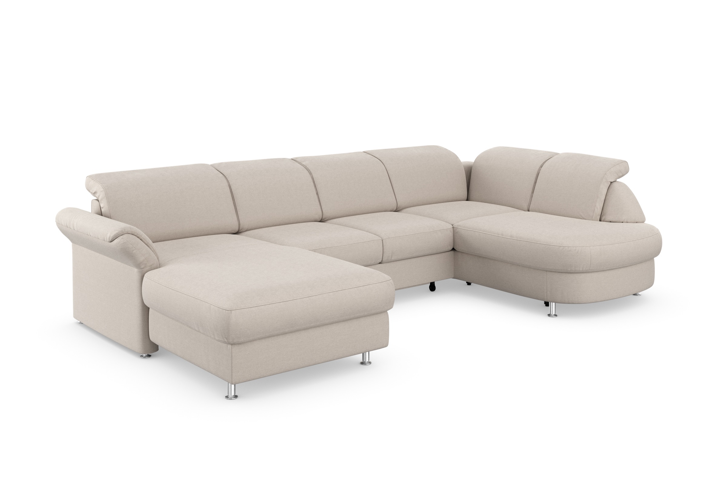 sit&more Wohnlandschaft »Apulia U-Form«, wahlweise Bettfunktion, Bettkasten und Kopf- und Armteilverstellung