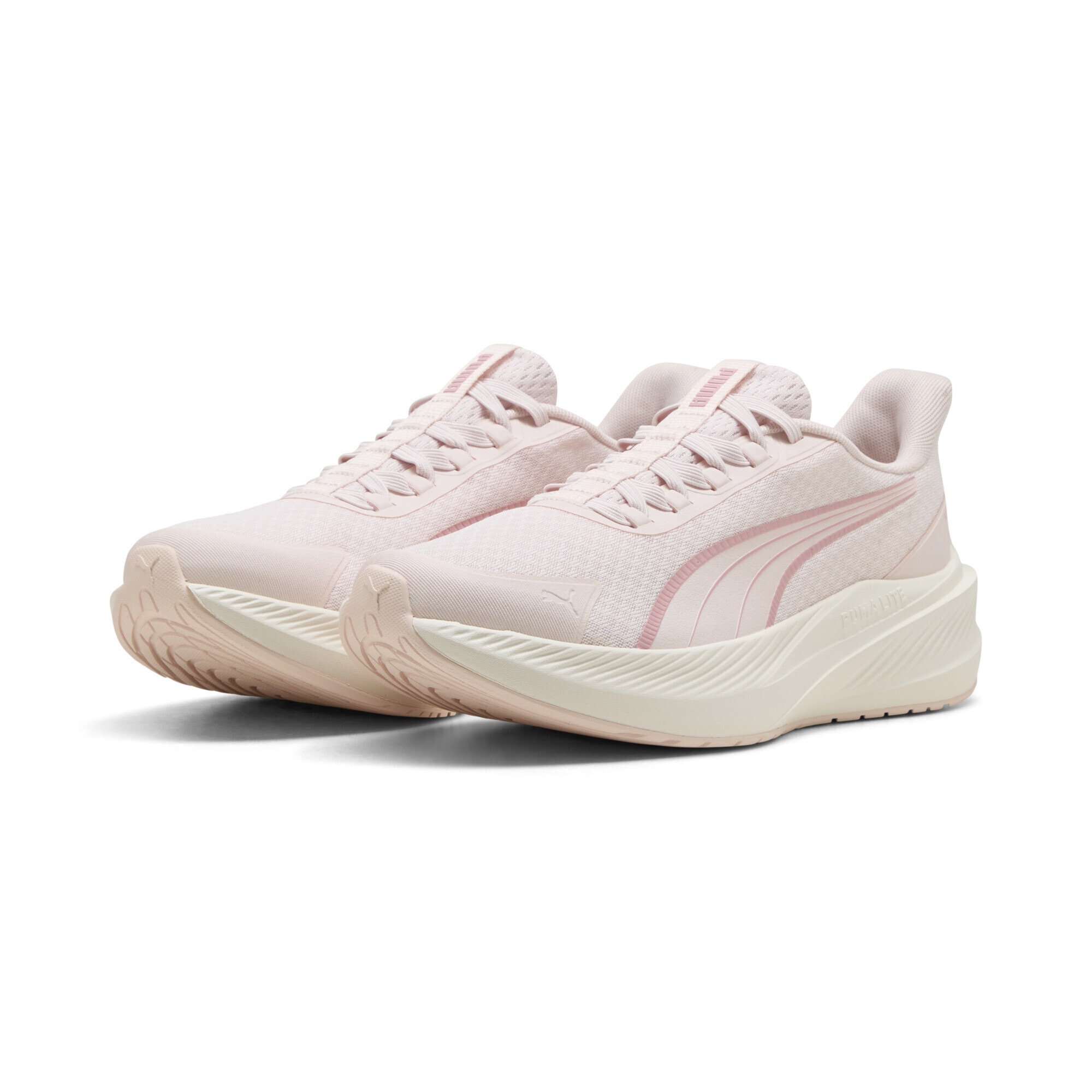 PUMA Trainingsschuh "Dasher Lite SLIPTECH Laufschuhe Erwachsene", Gr. 39jasmine flower warm weiß rosy outlook pink, Obermaterial: Textil, Synthetik;