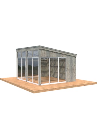 Palmako Holzpavillon »Nova«, mit Doppelstegplatten, Oberlicht und Schiebetürelement,... kaufen