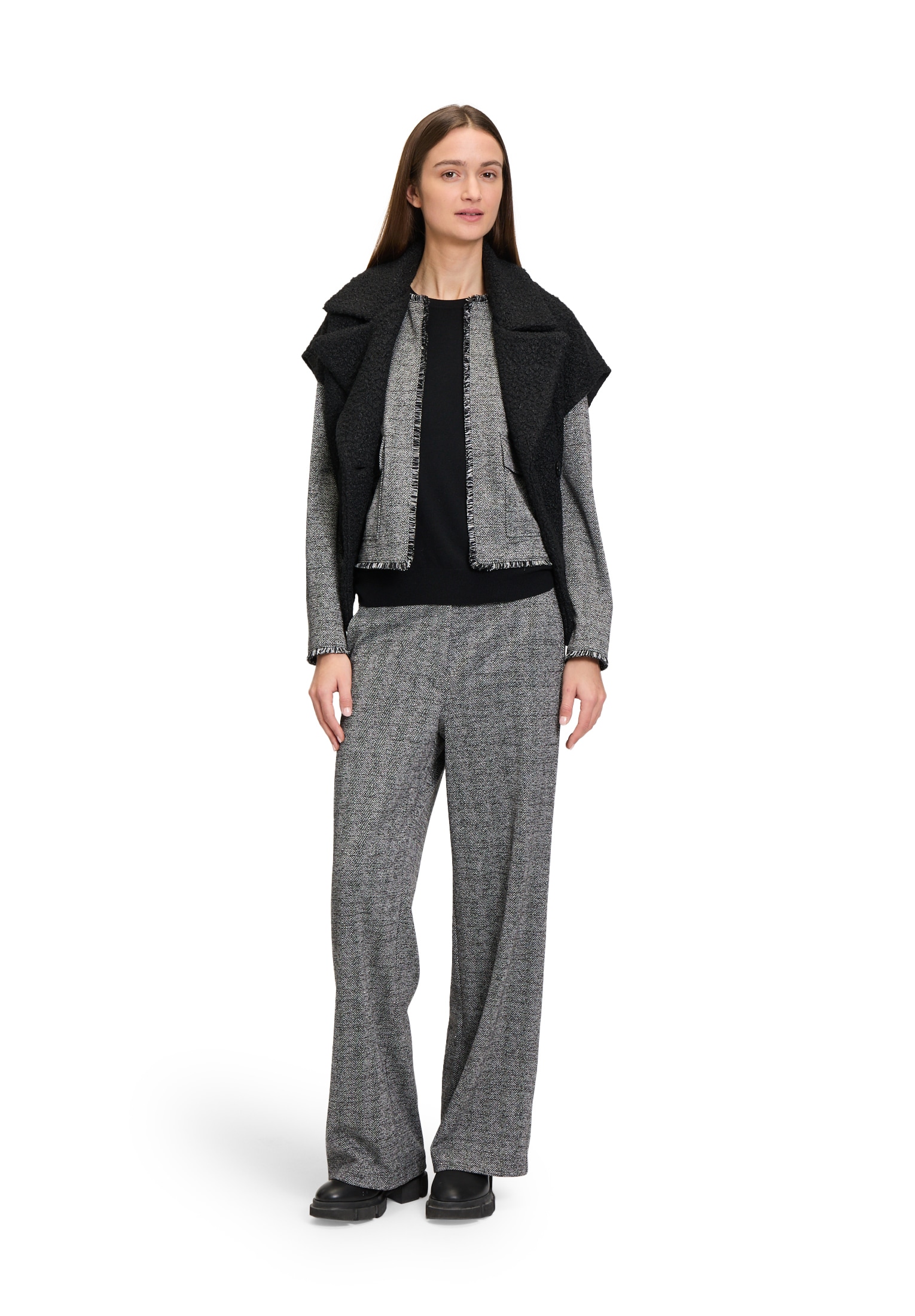 Betty&Co Jackenblazer »Betty & Co Jerseyjacke mit Fransen«