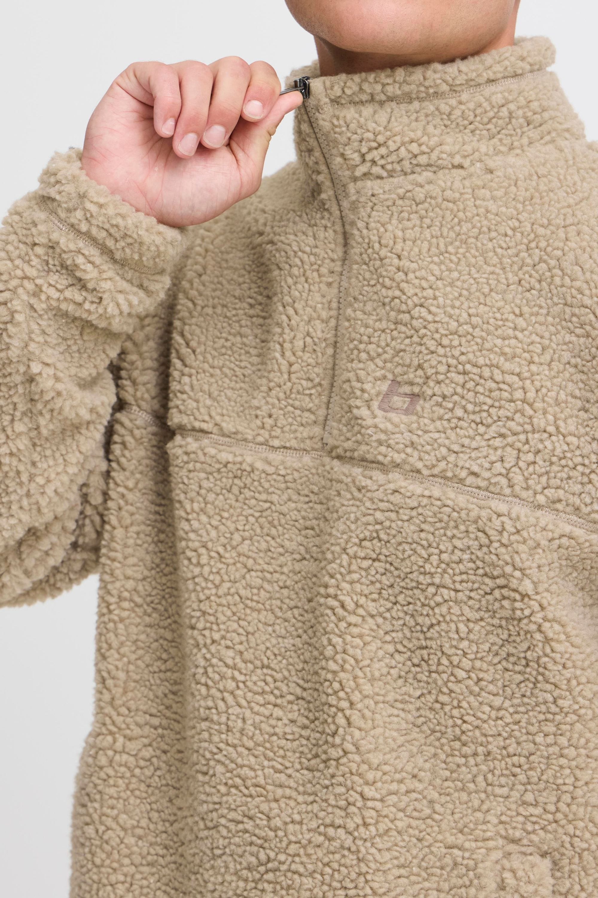 Blend Fleecepullover »BHMTOTTEN«, Lässiger Troyer in Teddy-Optik
