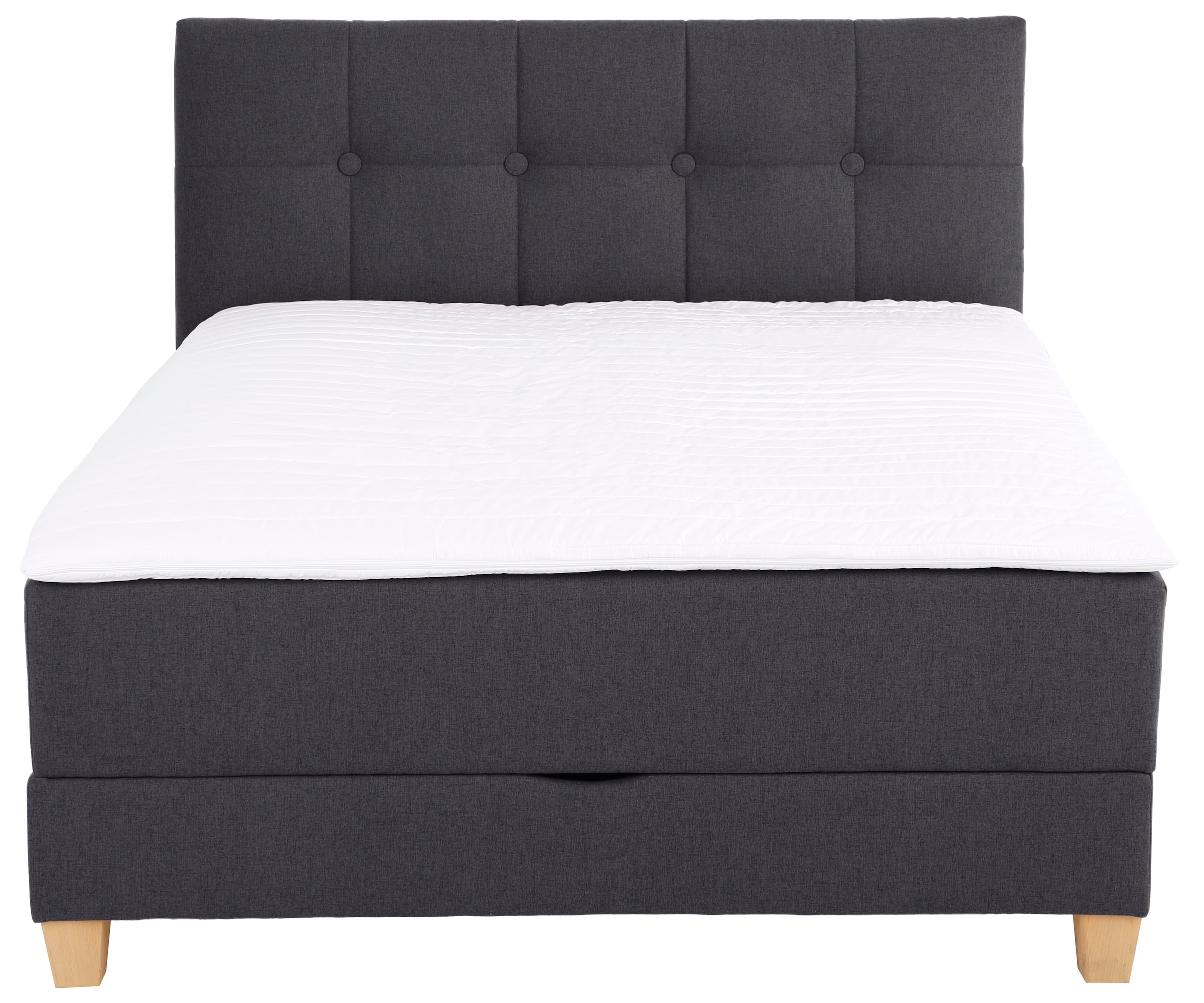 Home affaire Boxbett »Lonrai«, in H2,H3 & H4 und XXL - Überlänge 220cm wählbar, inkl. Topper