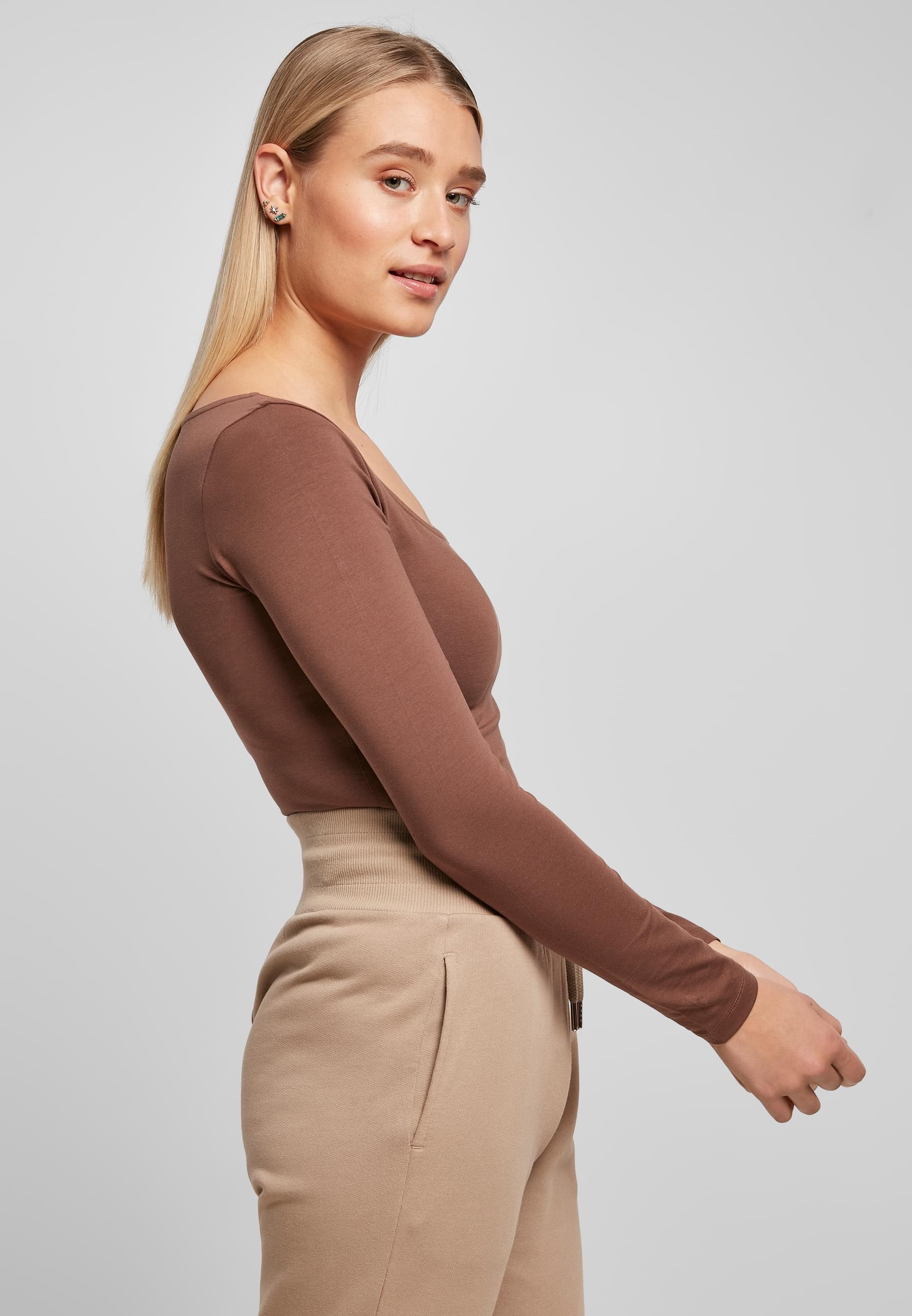 URBAN CLASSICS Langarmshirt »Urban Classics Damen Ladies Organic Longsleeve Body«, (1 tlg.)