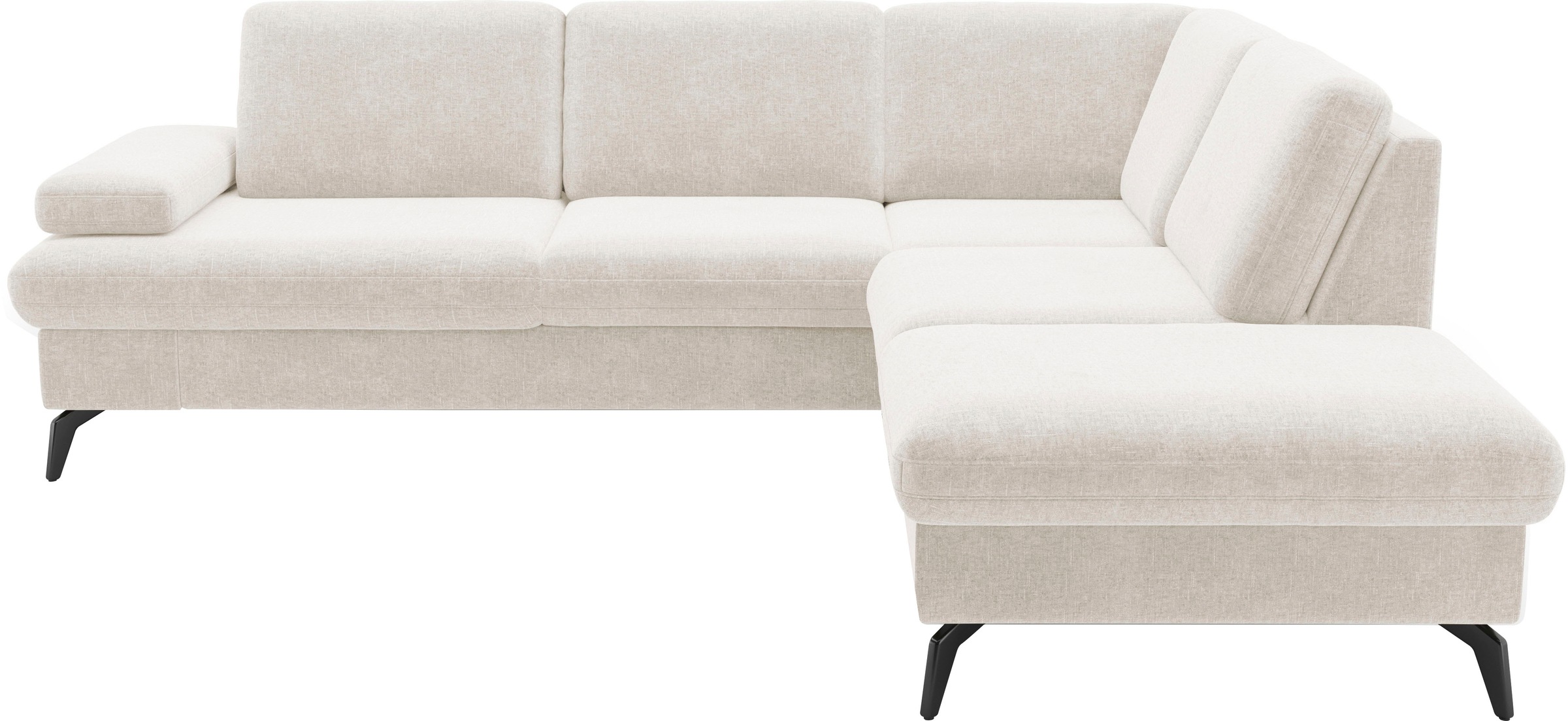 sit&more Ecksofa »Morris Jubi L-Form«, inkl. Armteilfunktion und 1 Zierkissen, wahlweise mit Bettfunktion