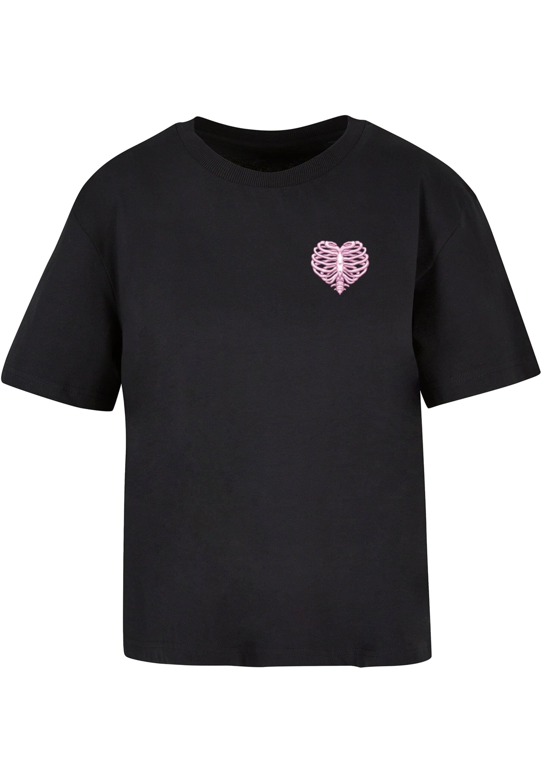 Miss Tee T-Shirt "Miss Tee Damen Heart Cage Rose Tee" 1 Stk. tlg. günstig online kaufen