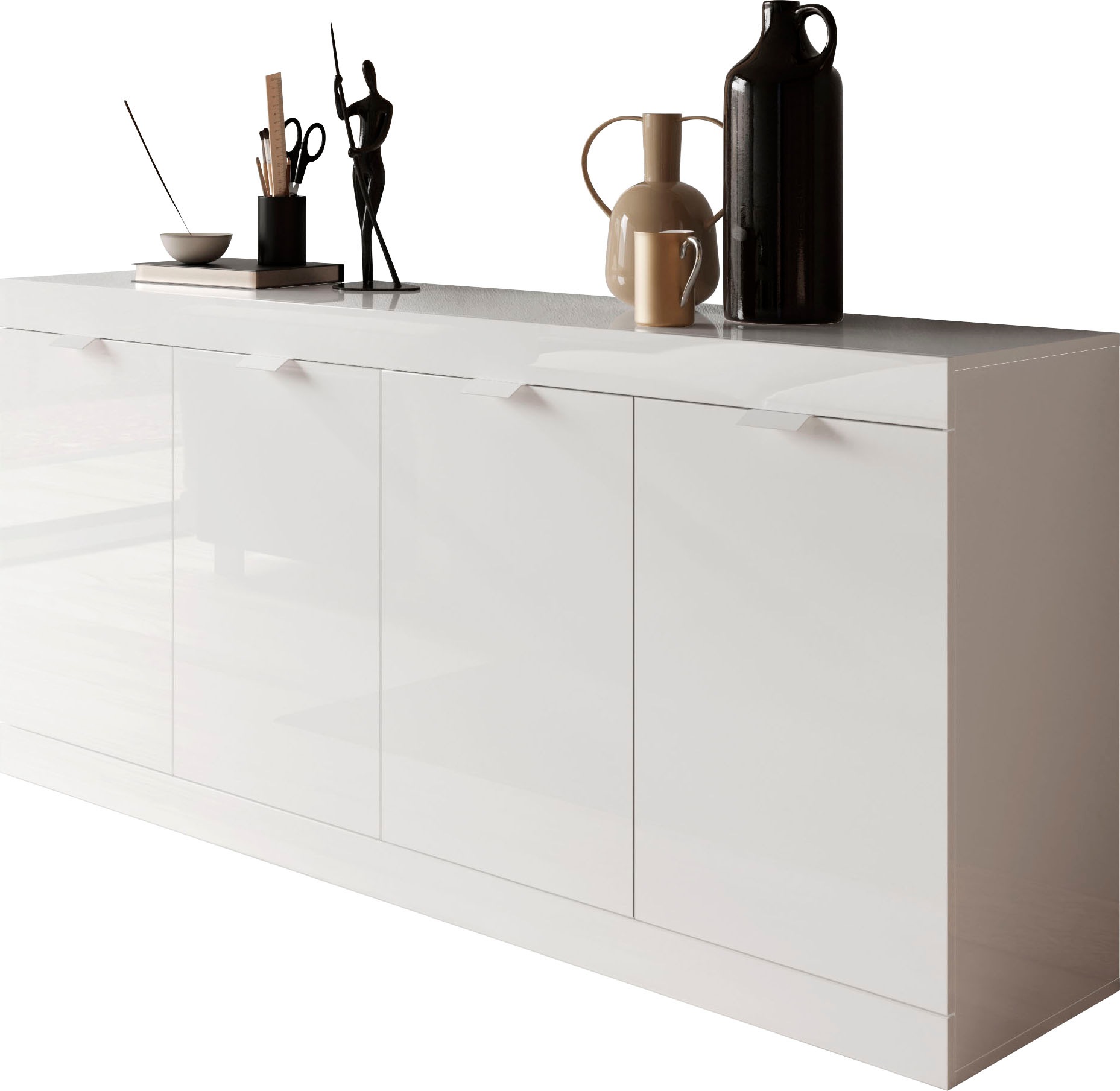 Thumbnail - Home affaire Sideboard "Slim" Breite 181 cm, weiß Hochglanz Lack