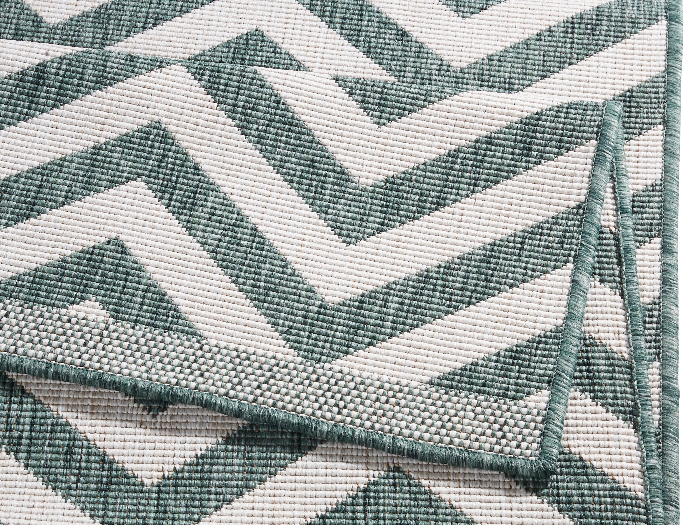 NORTHRUGS Teppich »Palma Wendeteppich«, rechteckig, 5 mm Höhe, In-& Outdoor, Wetterfest, Balkon, Läufer, Wohnzimmer, Wasserfest