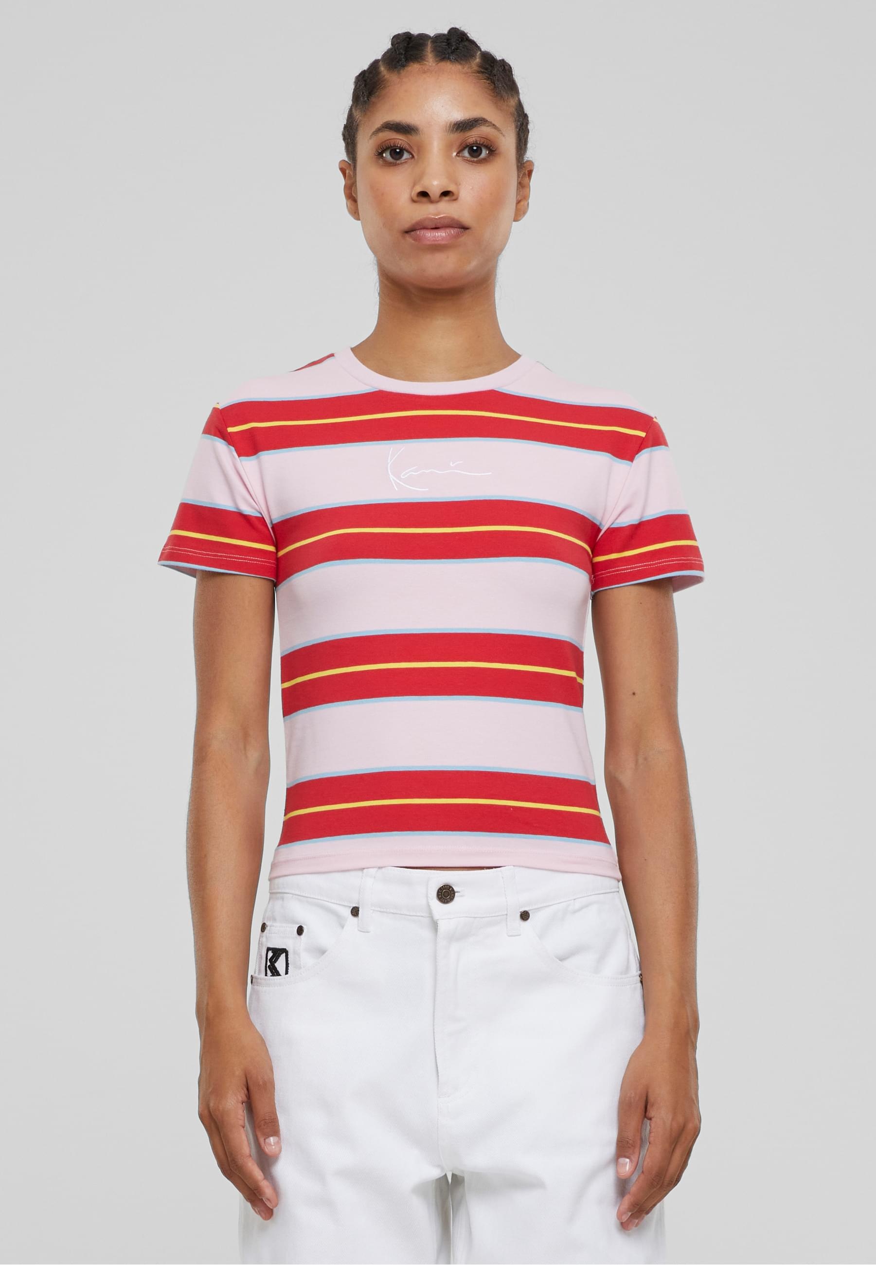 Karl Kani T-Shirt »Karl Kani Damen KW213-040-1 KK Small Signature Stripe Tee«, (1 tlg.)