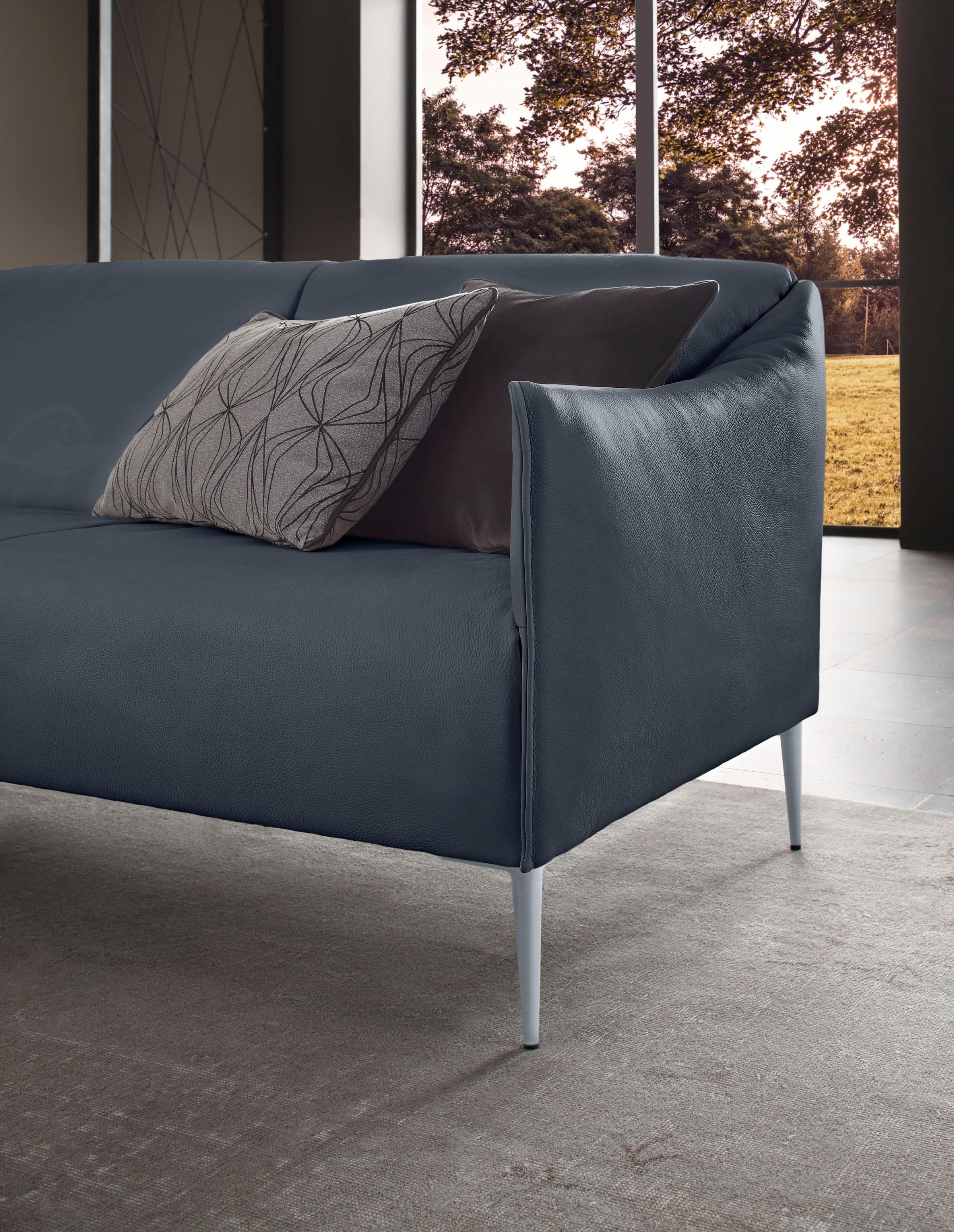 W.SCHILLIG 2,5-Sitzer »sally«, mit Metallfüßen in Silber matt, Breite 194 cm