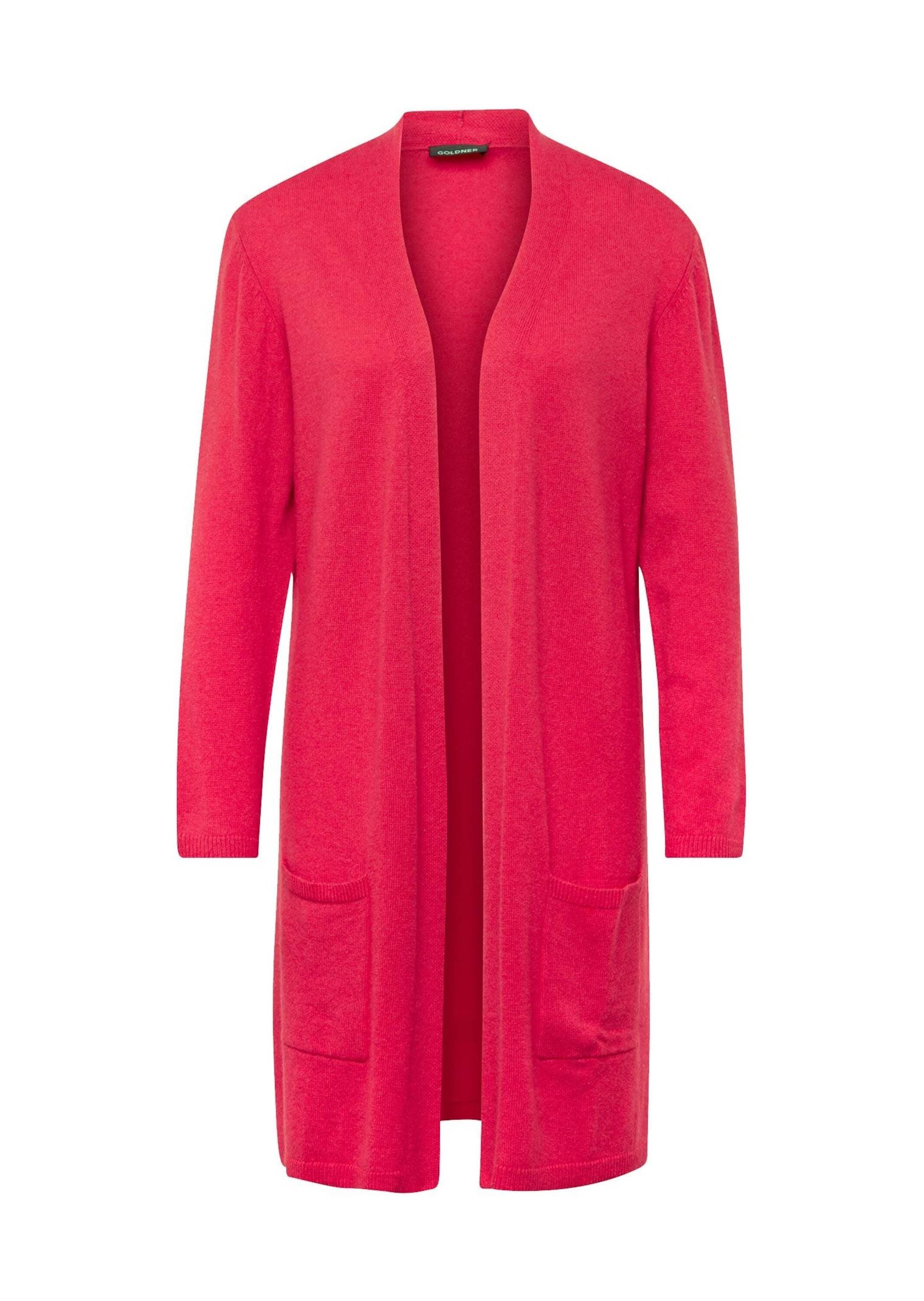 GOLDNER Strickjacke "Kurzgröße Modische Kaschmir-Longstrickjacke" Ohne