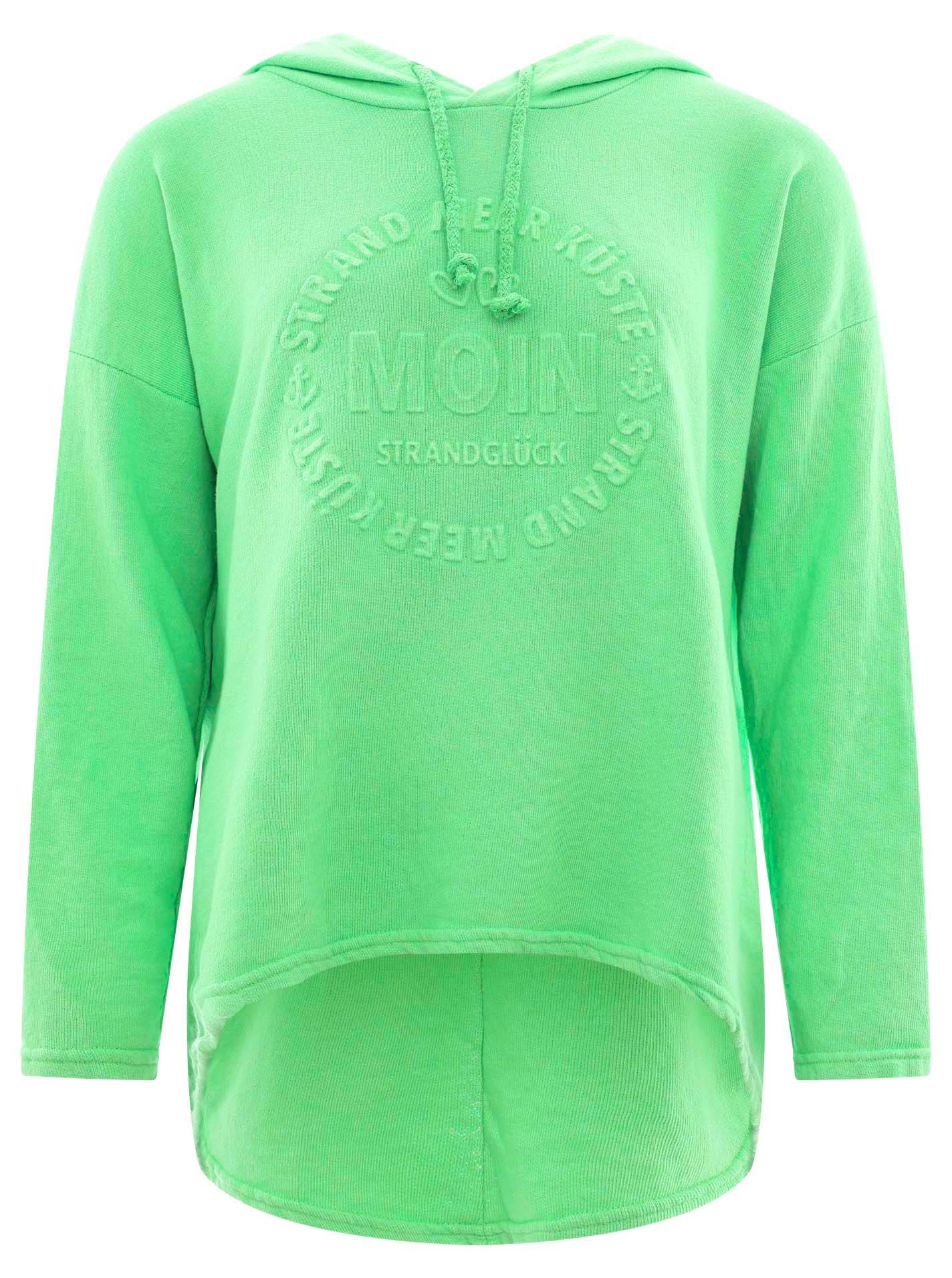 Zwillingsherz Hoodie ""Moin"", Sweatshirt im Used-Look mit Kapuze und Stemp günstig online kaufen