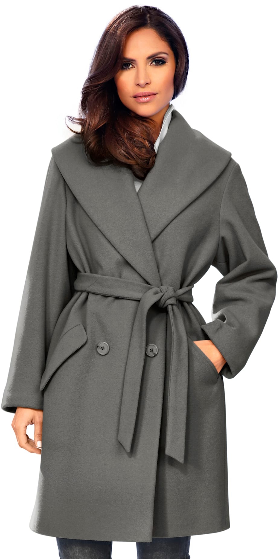 ASHLEY BROOKE by heine Wolljacke, ohne Kapuze günstig online kaufen