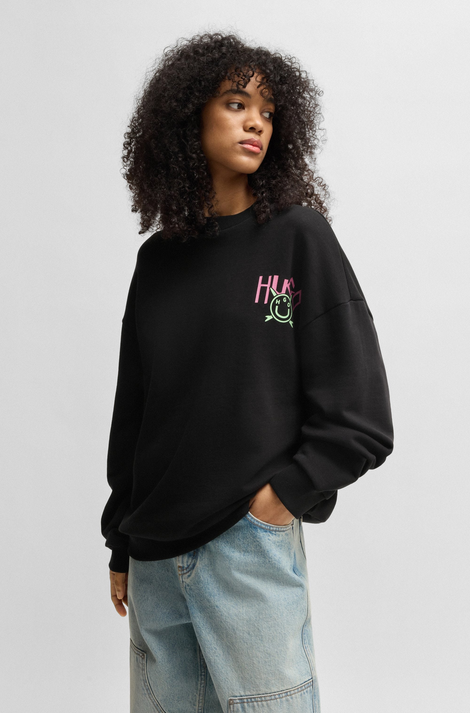 HUGO Blue Sweatshirt »Nigotil«, Unisex, mit großem Rückendruck