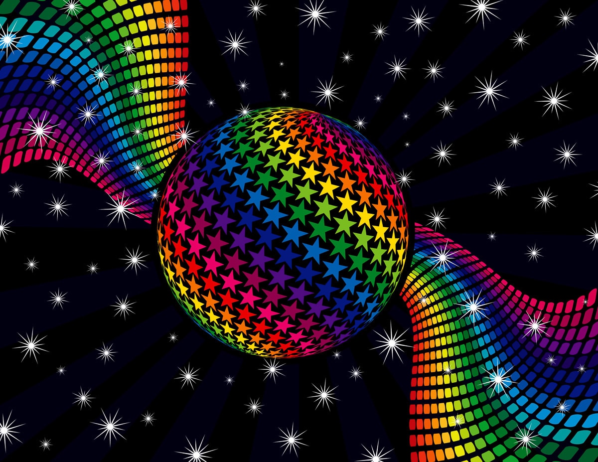 Papermoon Fototapete "Rainbow Disco Dance" günstig online kaufen