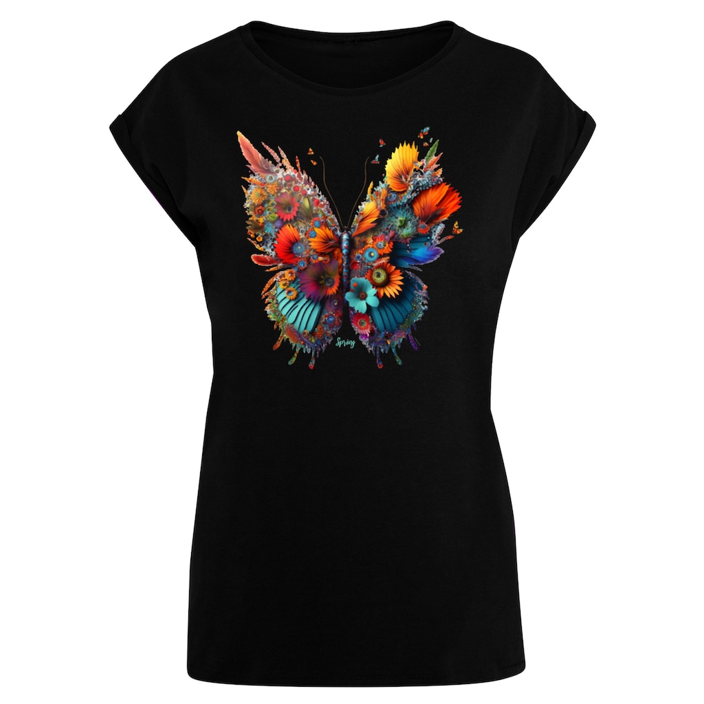 F4NT4STIC T-Shirt »Schmetterling Blumen«