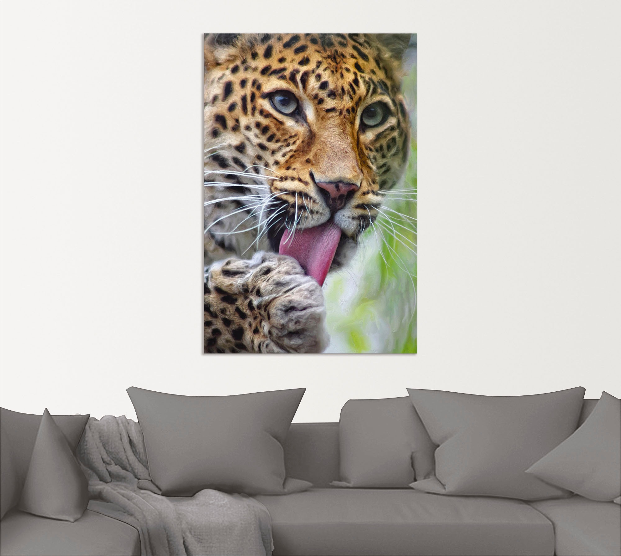 Black Friday Artland Wandbild »Leopard«, Wildtiere, (1 St.), als Alubild,  Leinwandbild, Wandaufkleber oder Poster in versch. Größen | BAUR