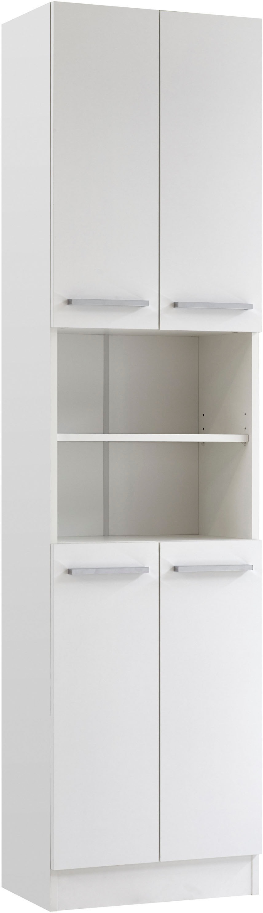 Saphir Badmöbel-Set »Quickset 335 6-teilig, Waschbeckenunterschrank mit LED-Spiegelschrank«, (6 St.), Hochschränke, Unterschrank, Hängeschrank, inkl. Türdämpfer, 13 Türen