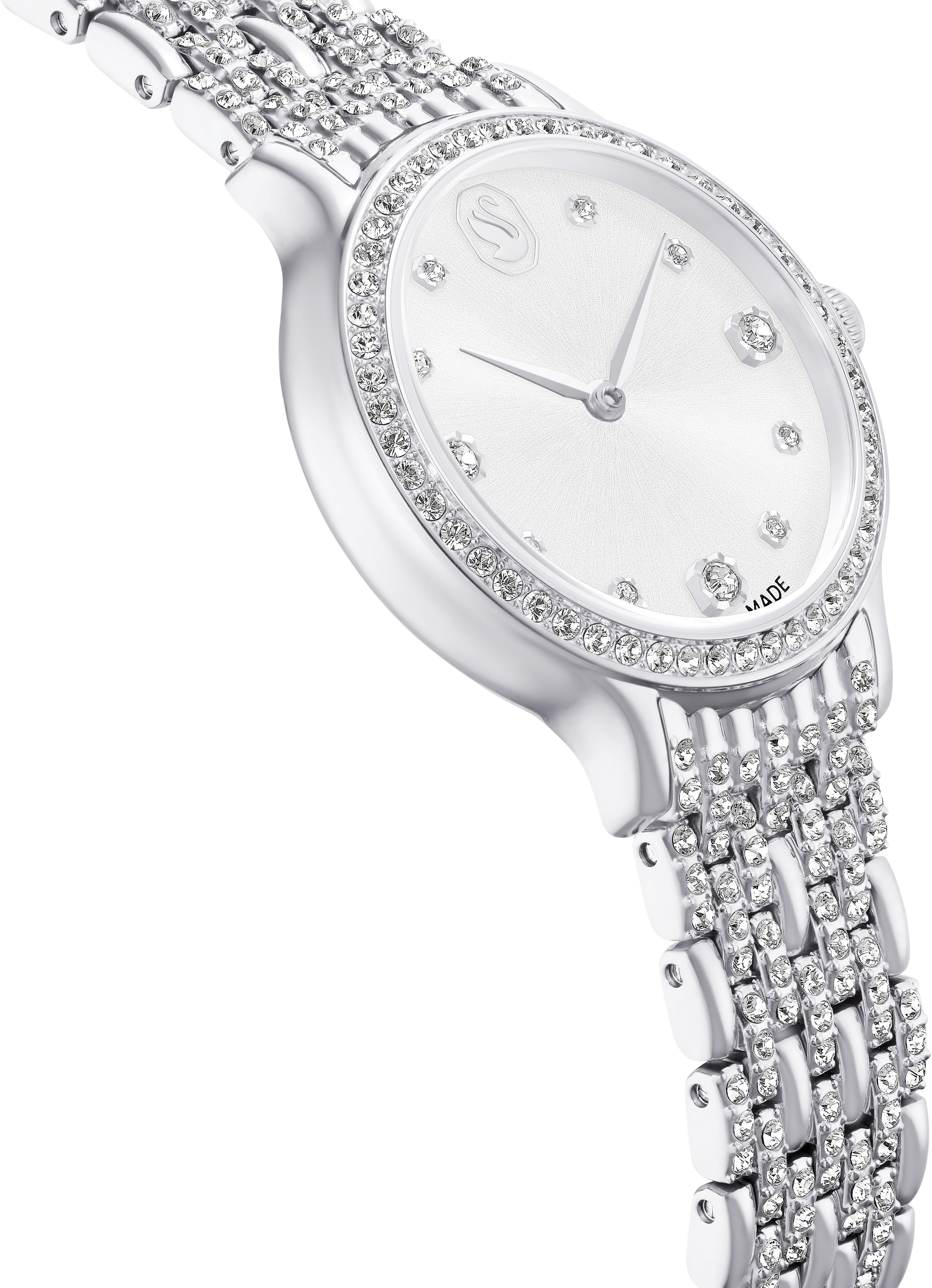 Swarovski Quarzuhr »IMBER«, Armbanduhr, Damenuhr, Swiss Made, Edelstahlarmband, analog